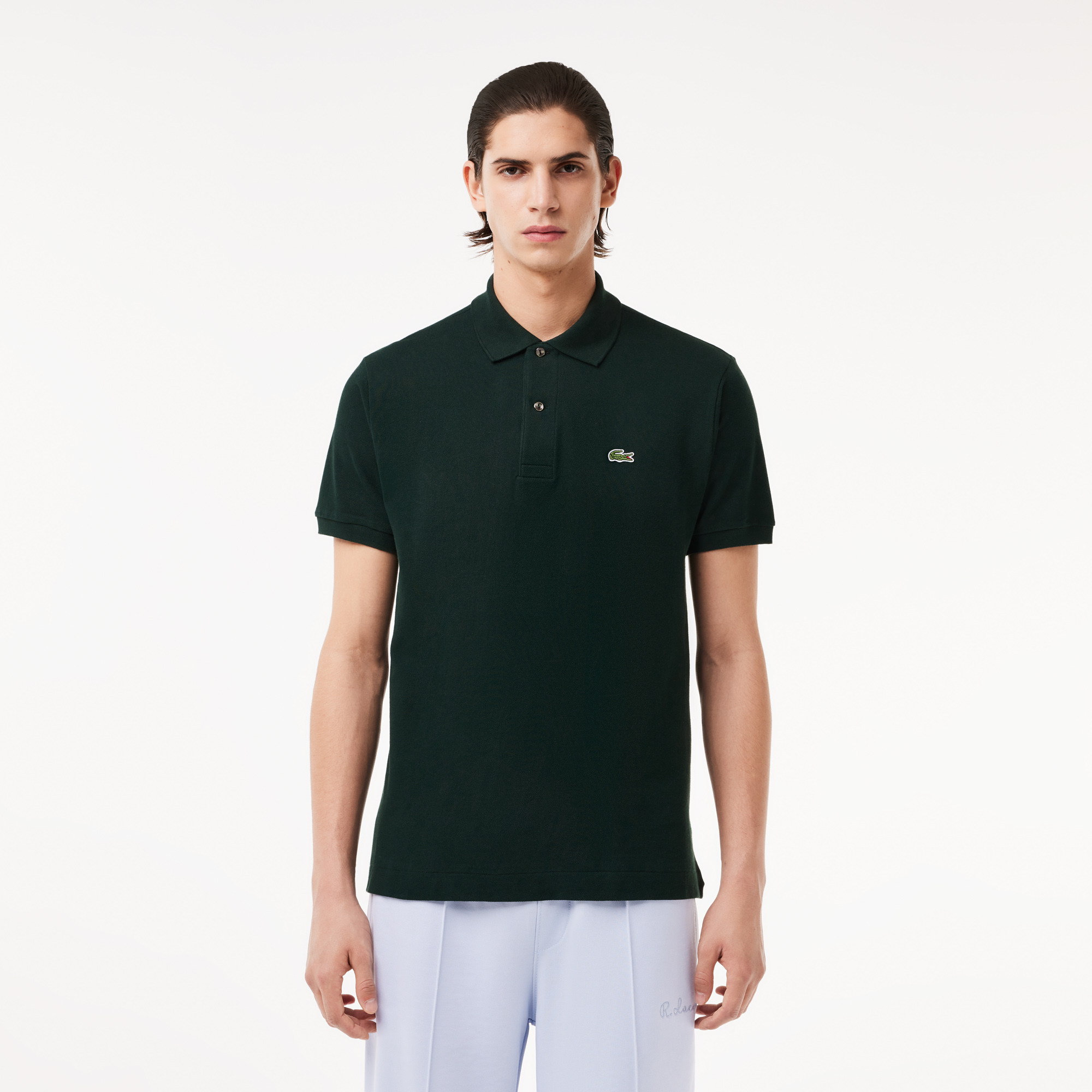 

Мужское поло Lacoste L1212 классического кроя, Чёрный