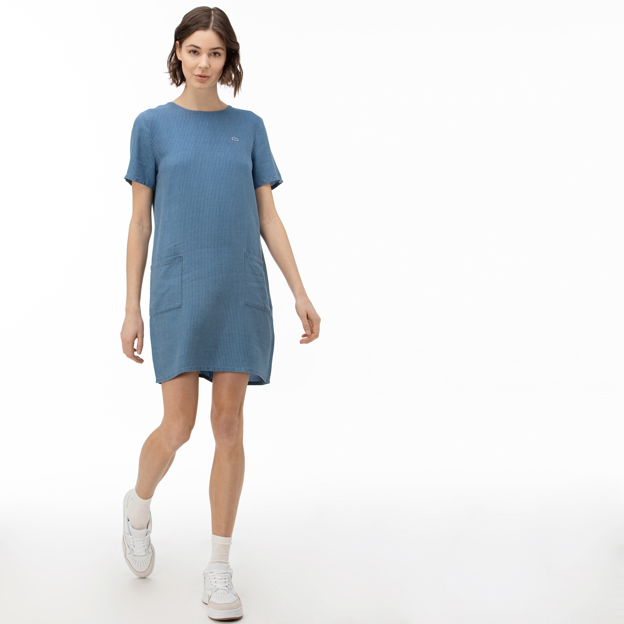 Платье Lacoste с круглым вырезом, синий, арт. EF0057