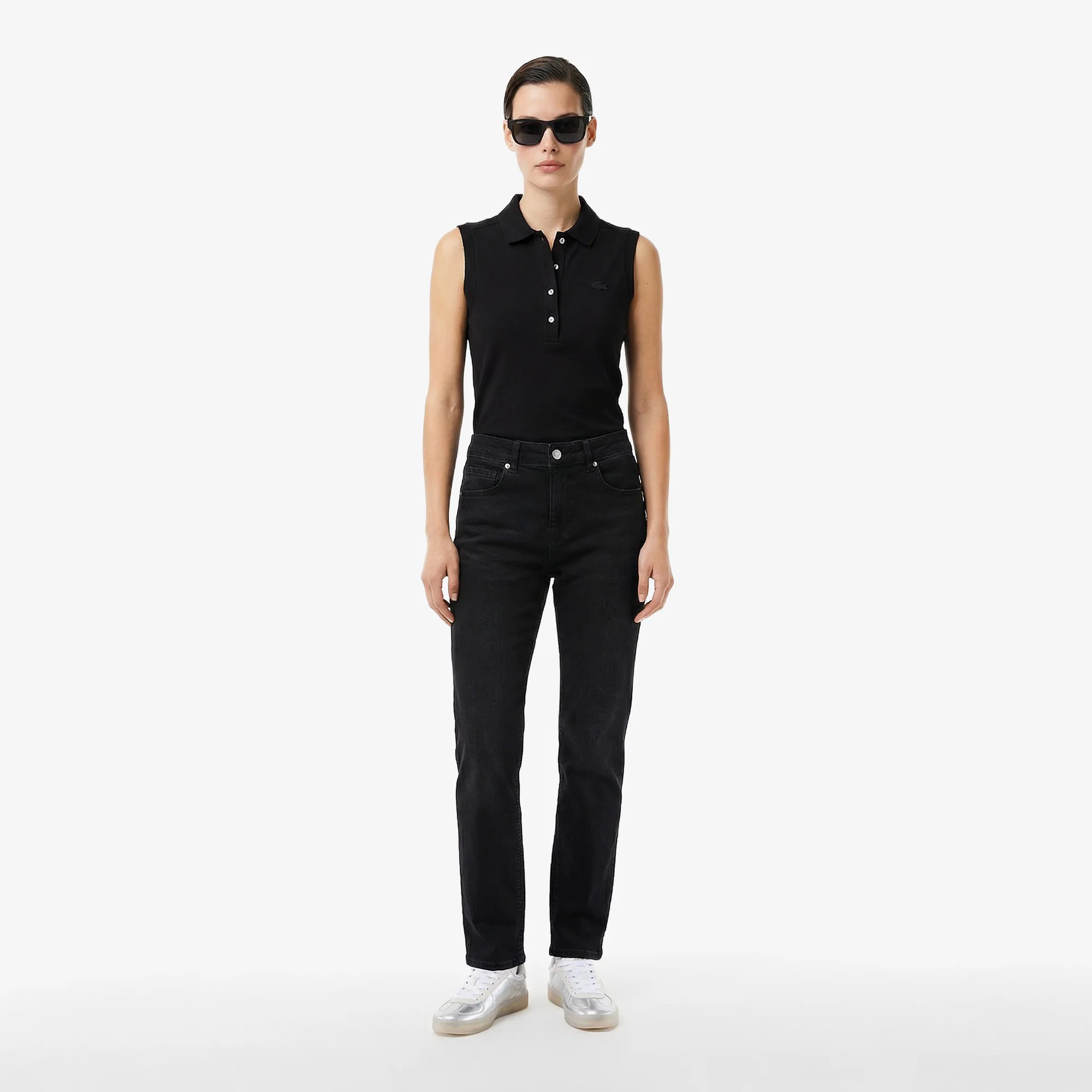 

Женские хлопковые брюки Lacoste, Чёрный