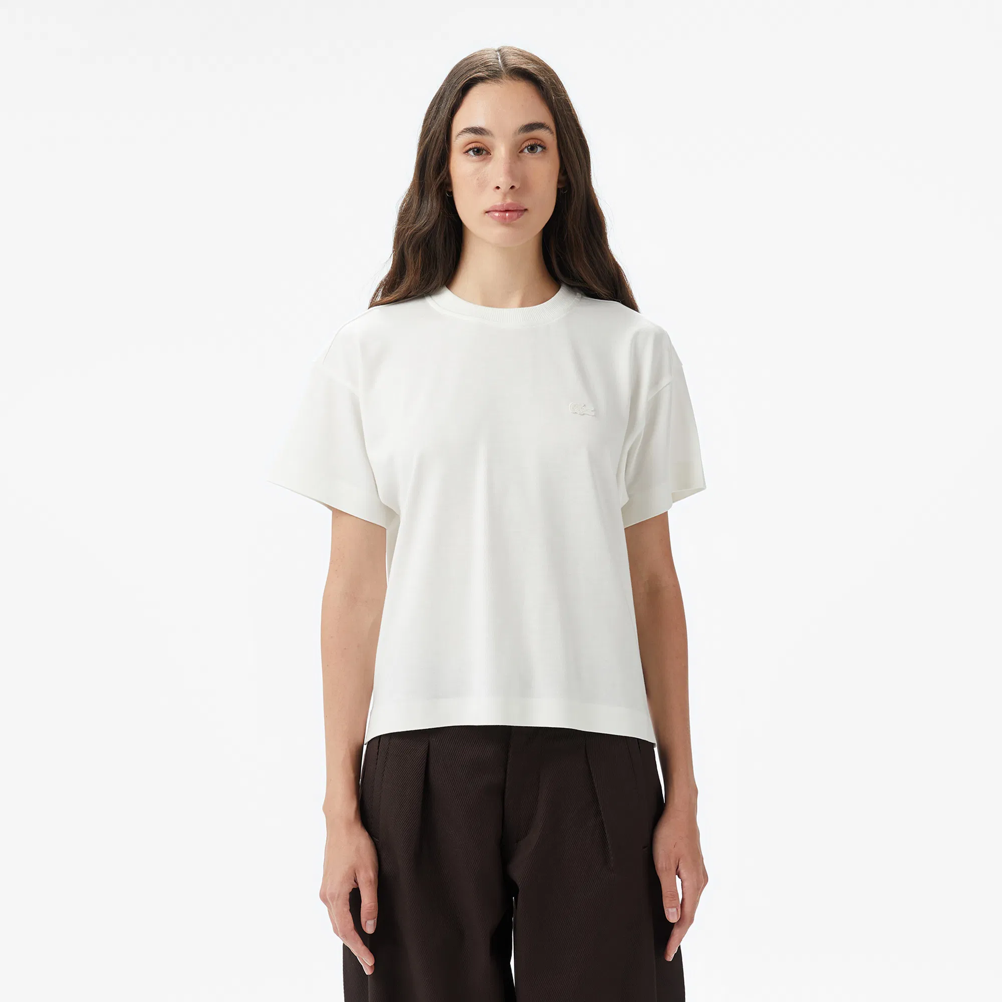 Футболка Lacoste свободного кроя, белый, арт. TF2605