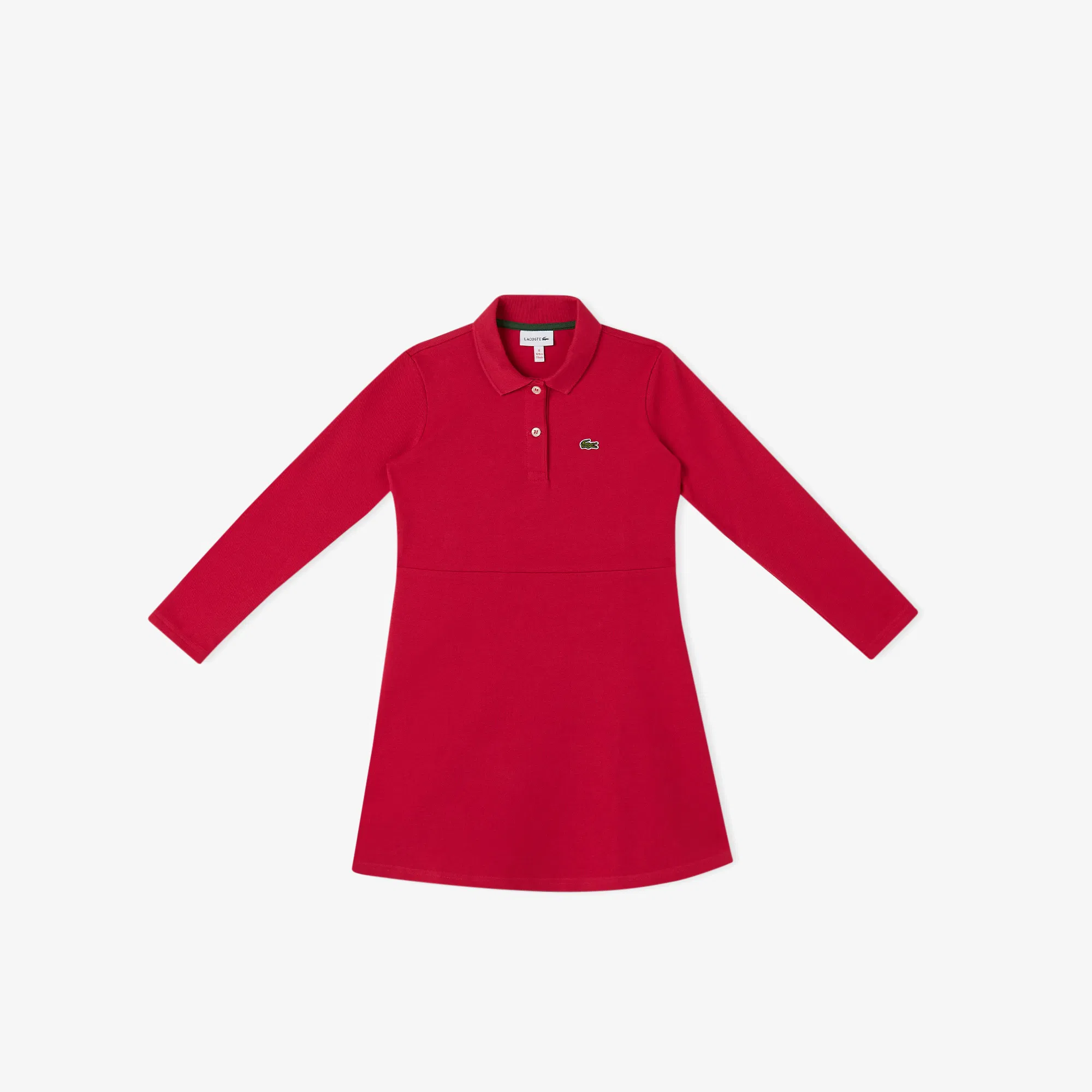 

Детское поло Lacoste с длинными рукавами из эластичного хлопка, Фиолетовый