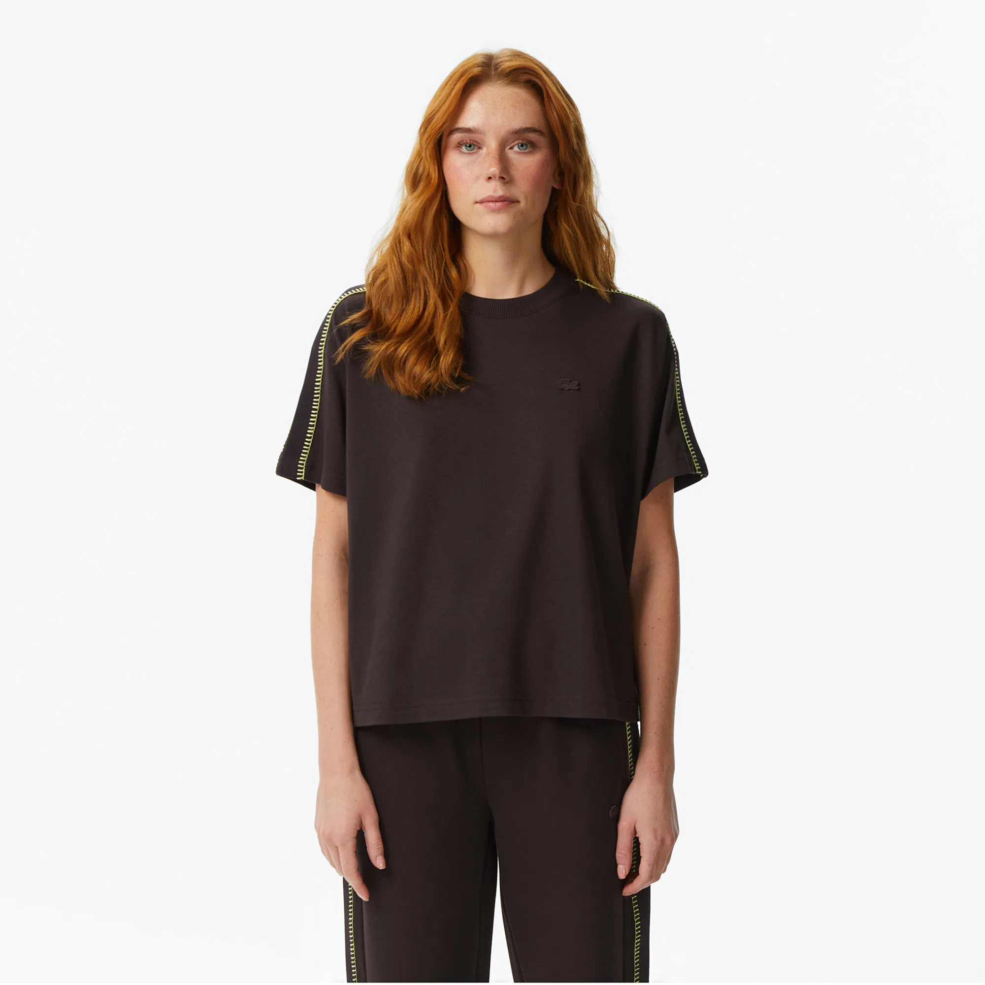 Женская хлопковая футболка Lacoste