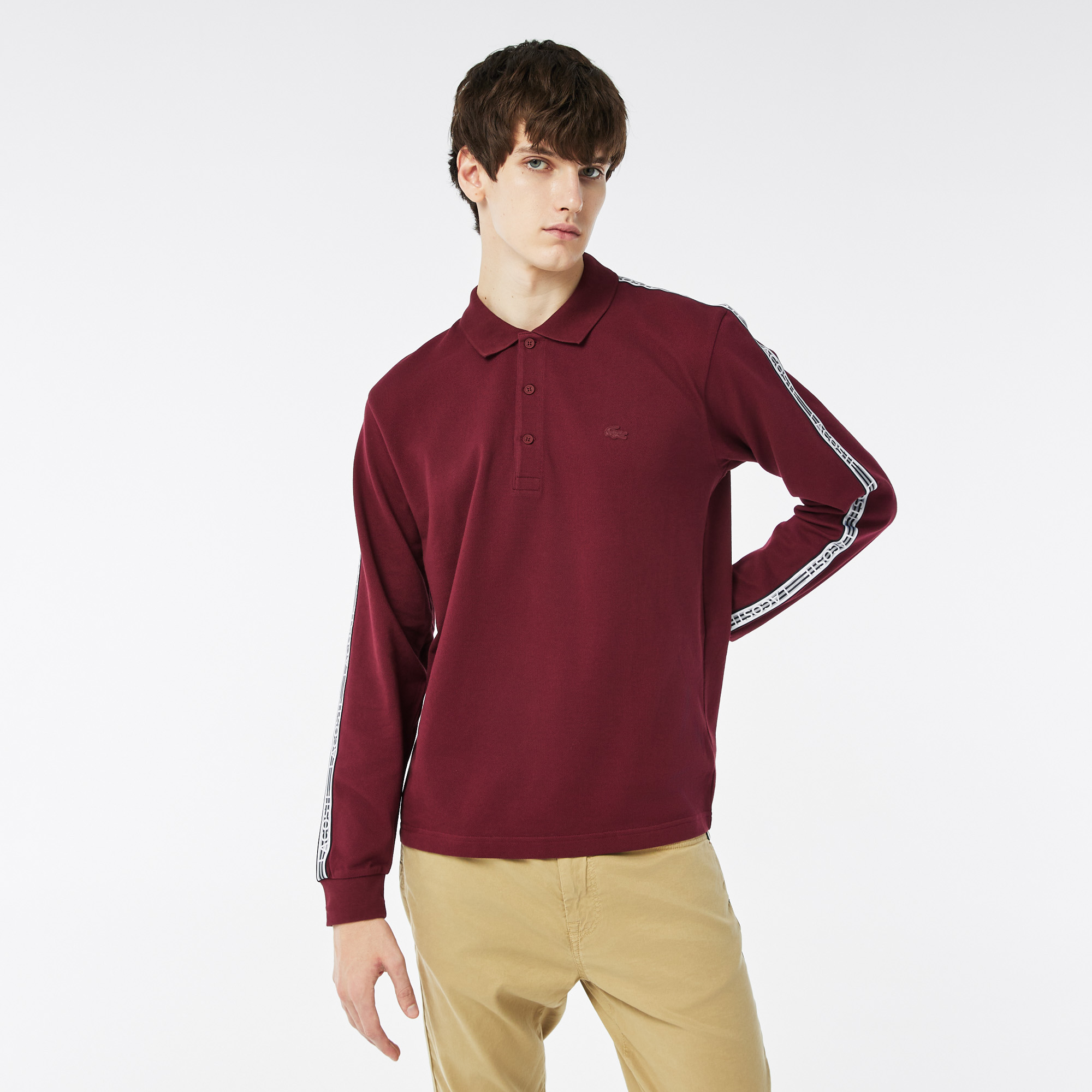 Мужское поло Lacoste из хлопка, красный, арт. PH2405