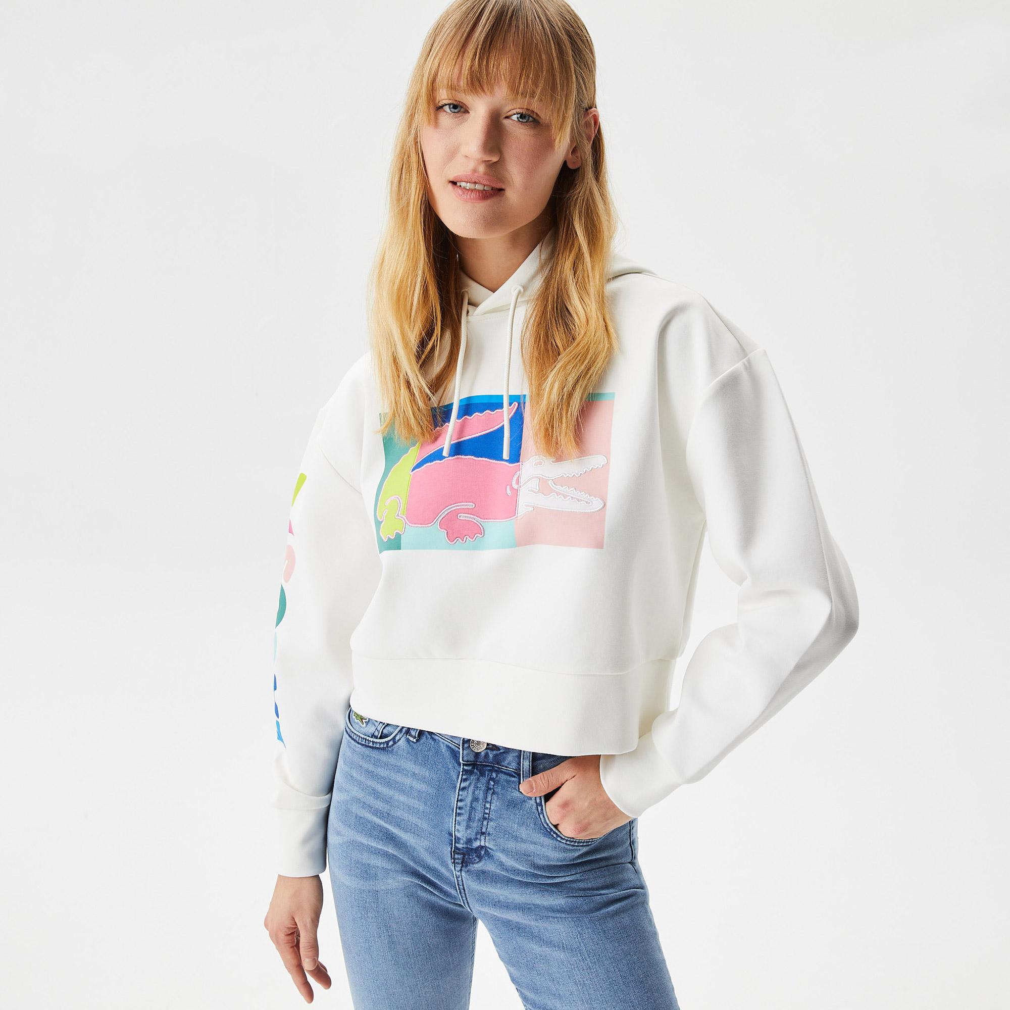 

Женская толстовка Lacoste свободного кроя, Белый