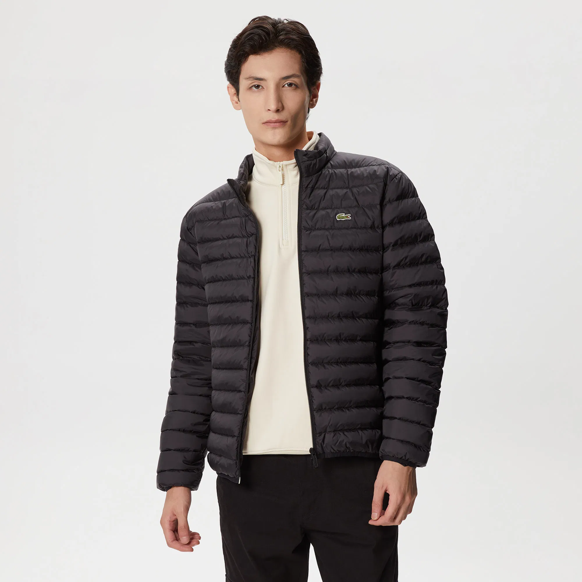 

Мужская стеганая куртка Lacoste, Чёрный