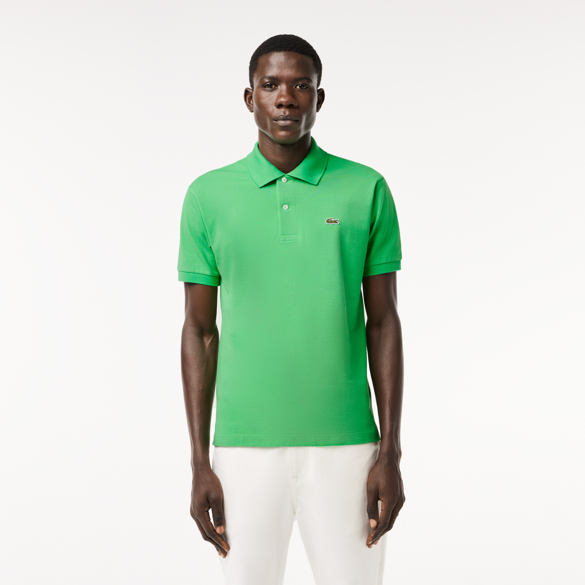 Мужское поло Lacoste L1212 Classic Fit, зеленый, арт. L1212