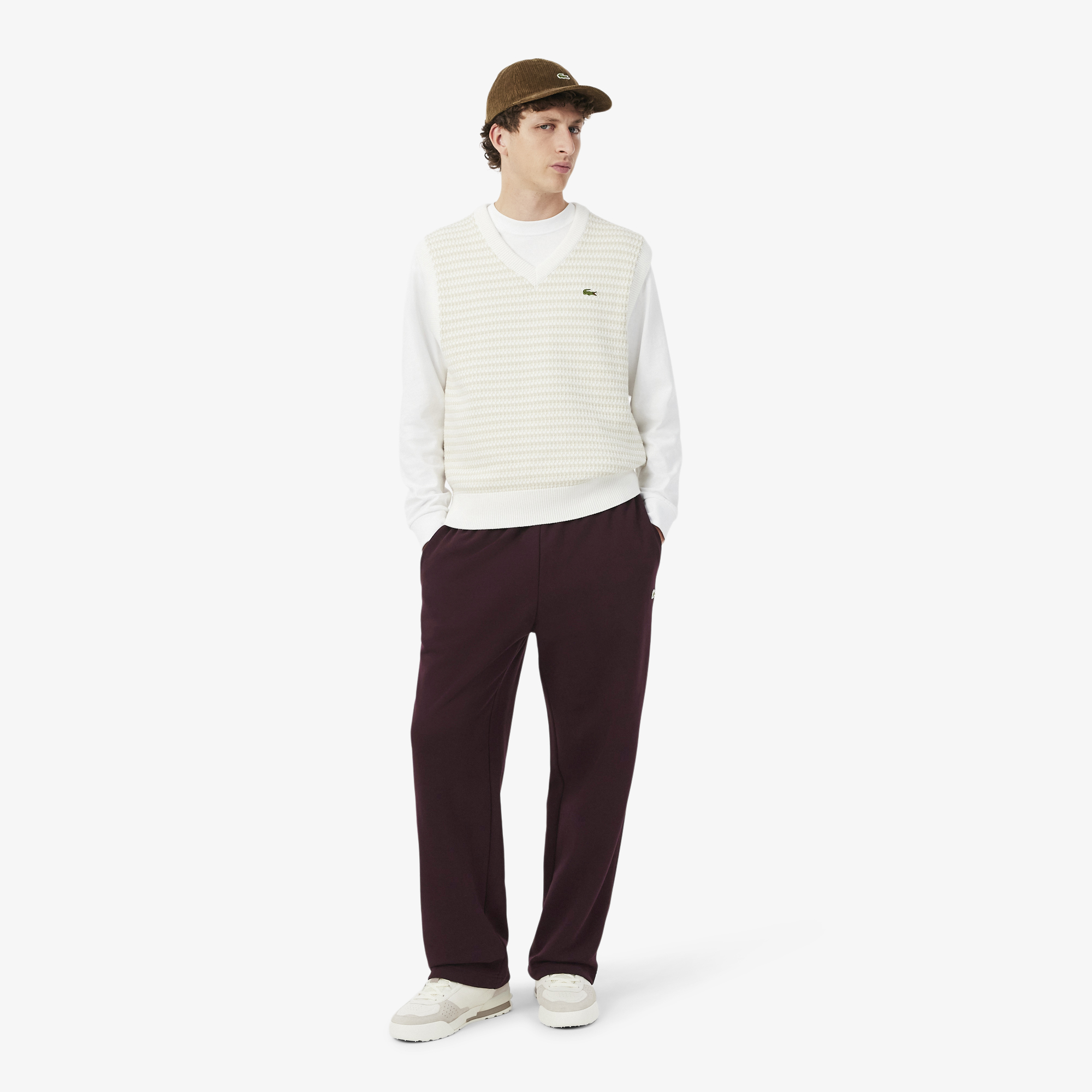 Мужские спортивные брюки из флиса свободного кроя Lacoste