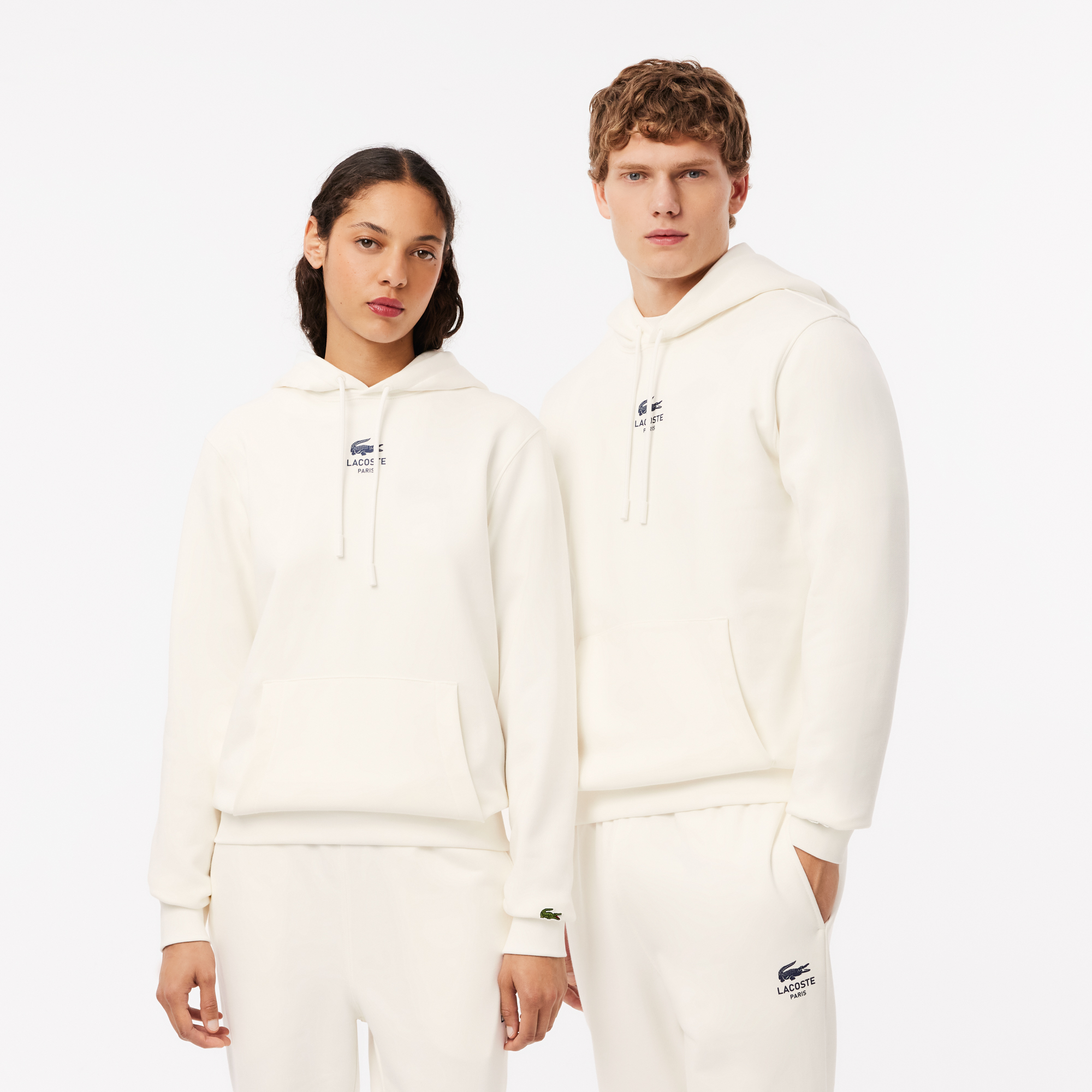 Хлопковая толстовка Lacoste Unisex с капюшоном, белый, арт. SH2740