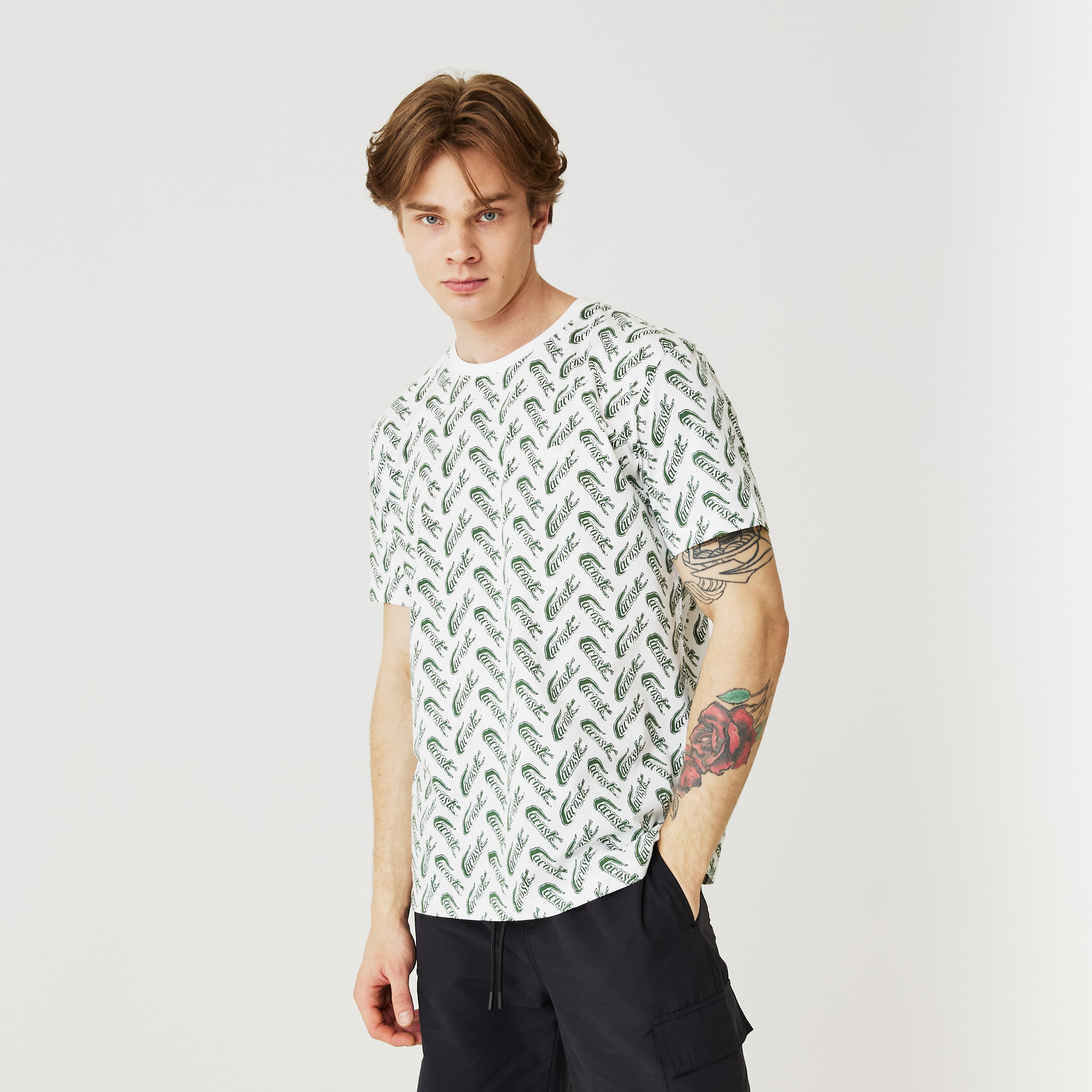 

Мужская футболка Lacoste Slim Fit, Белый