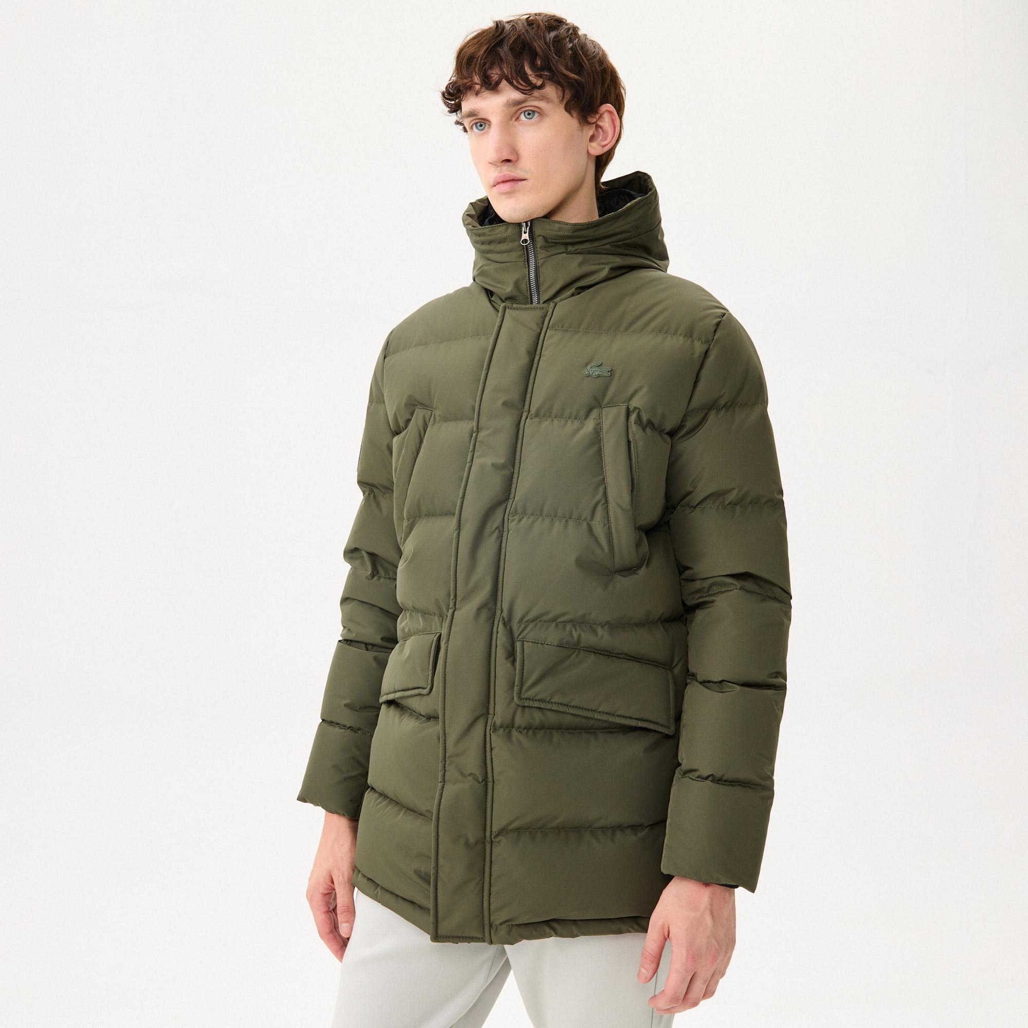 

Мужская удлинённая куртка Lacoste с капюшоном, Зелёный