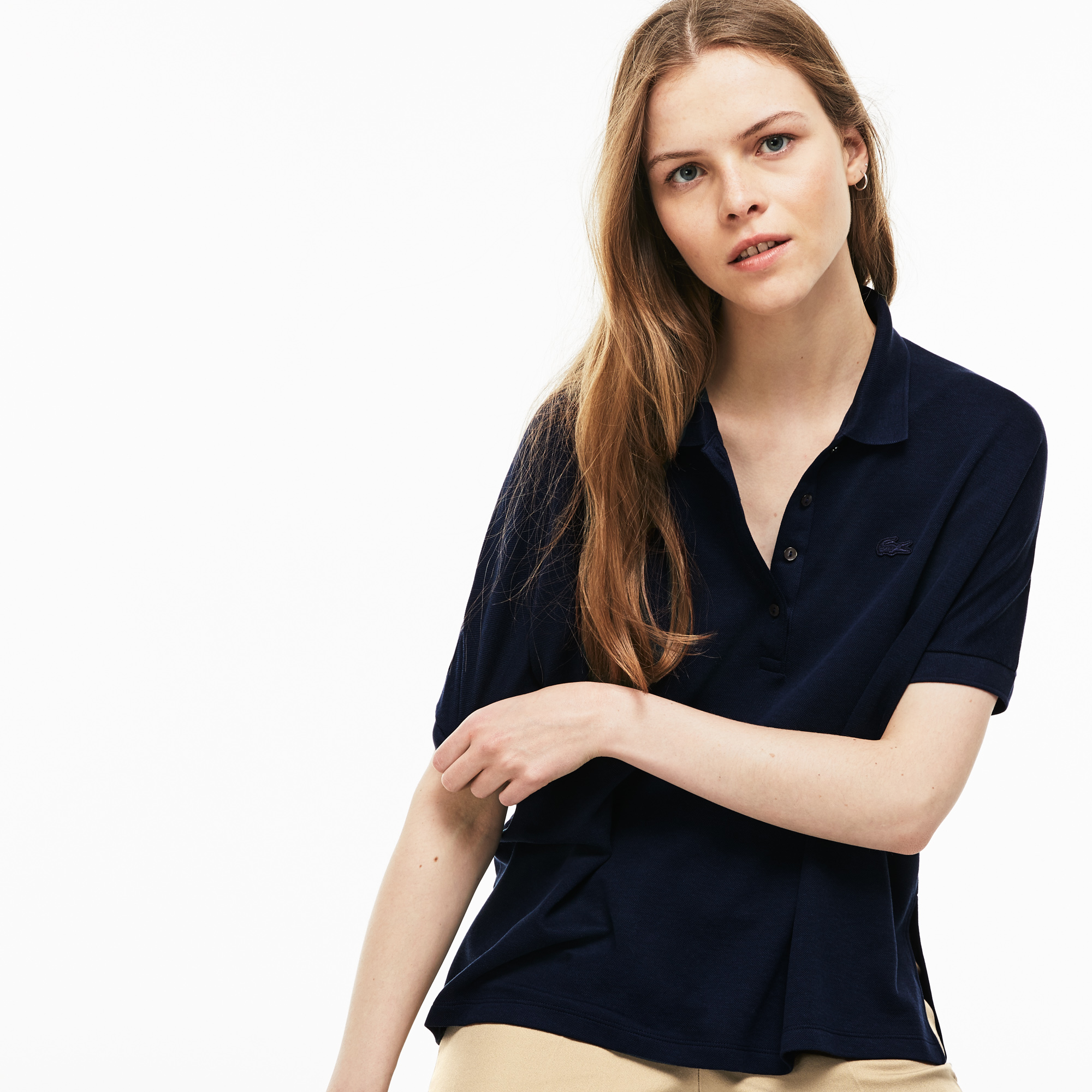 

Женское поло Lacoste, Синий