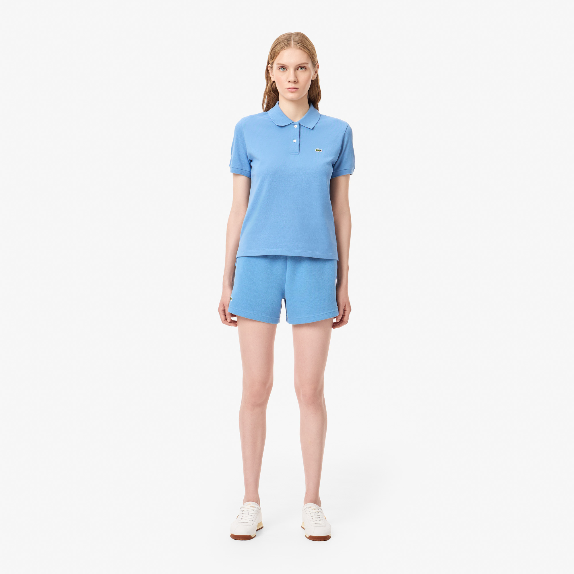 

Женские хлопковые шорты Lacoste из пике, Голубой