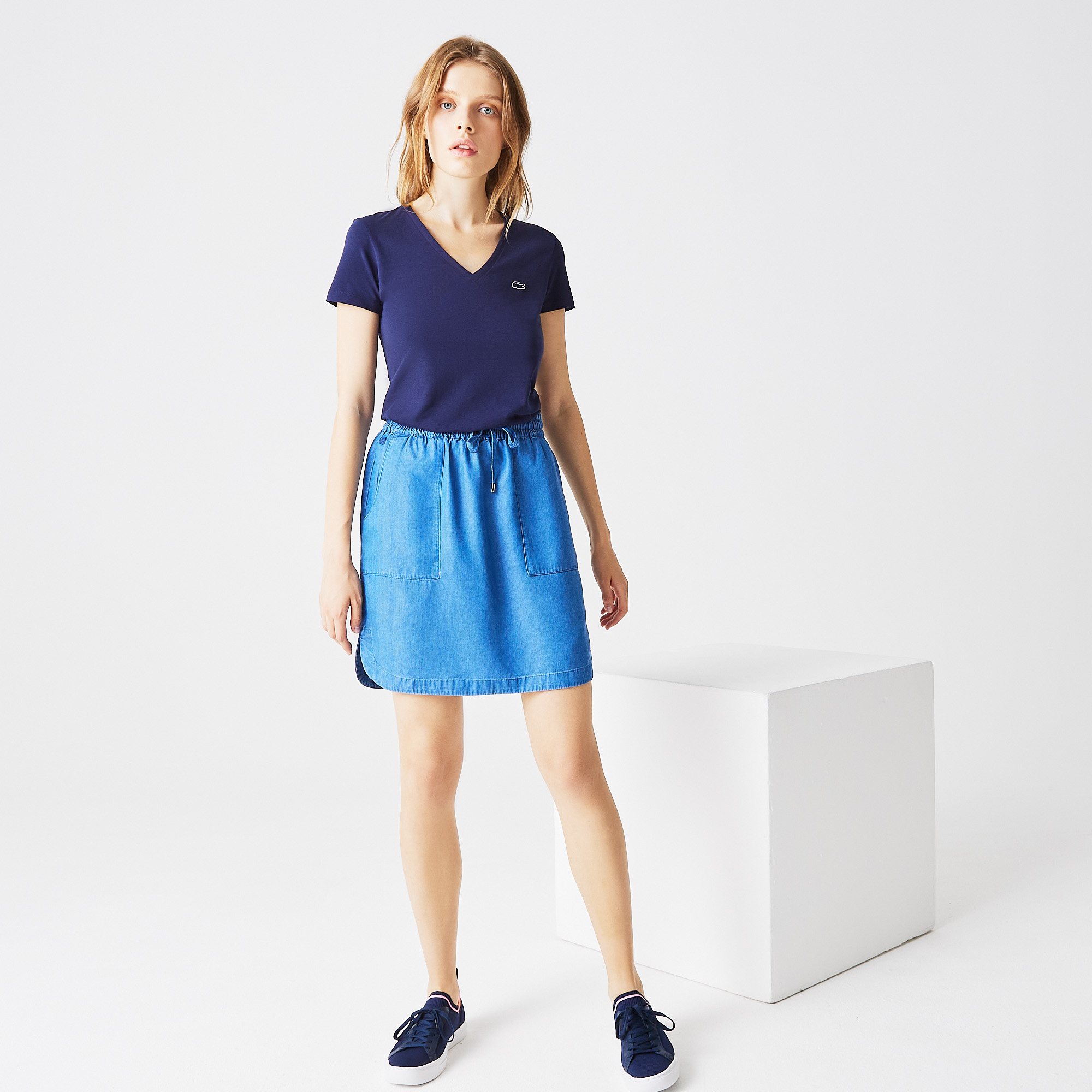 

Женская юбка Lacoste с карманами, Голубой