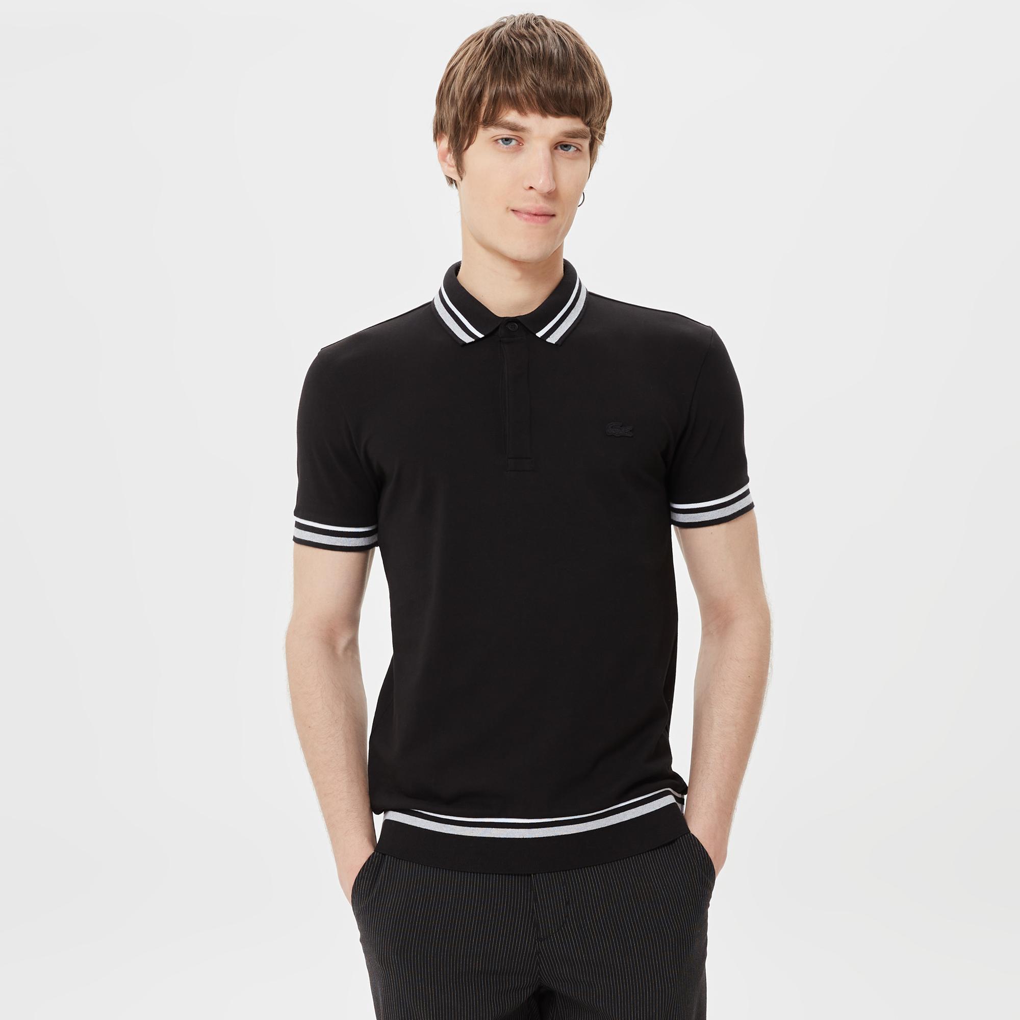 Мужское поло Lacoste Slim Fit, черный, арт. PH0307