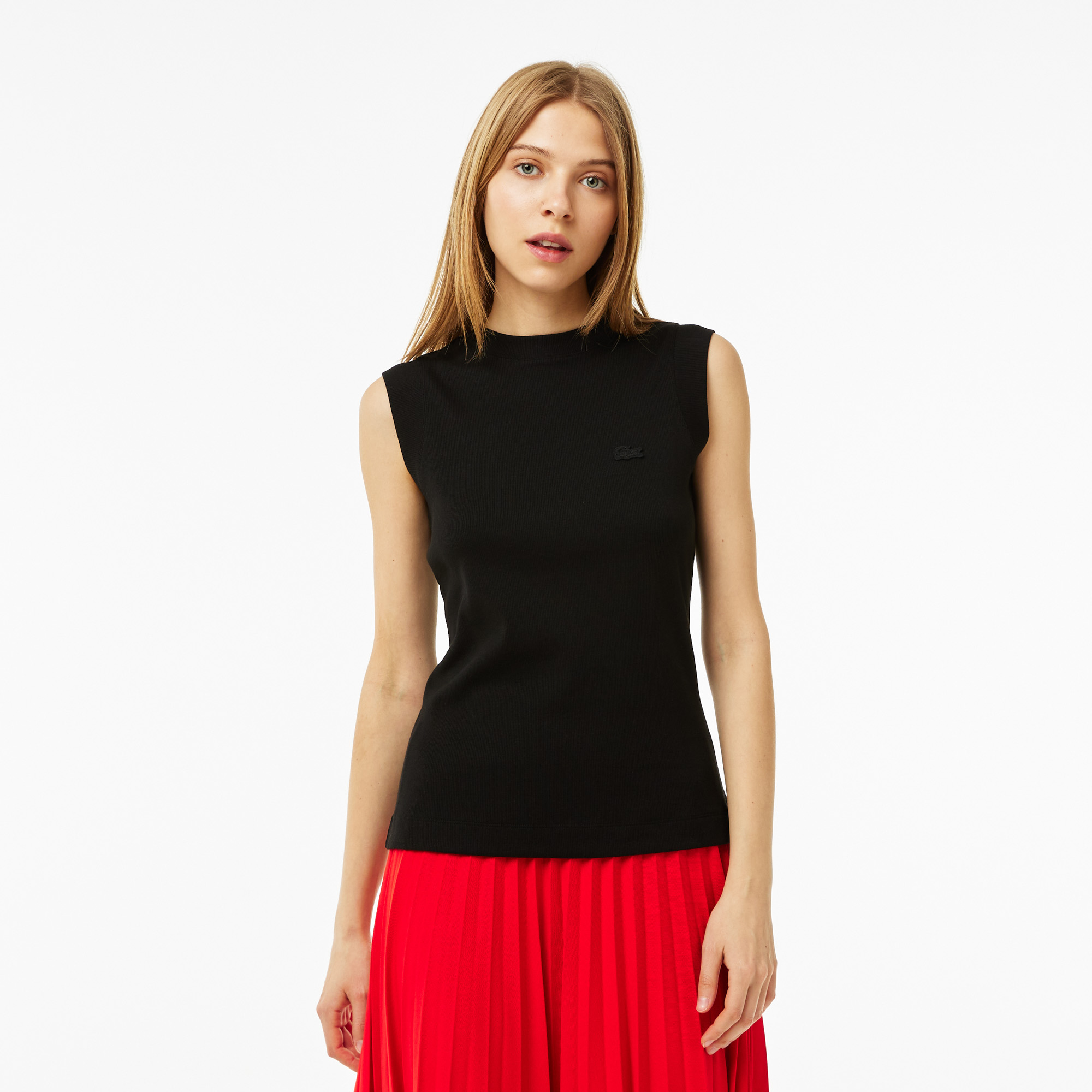 

Женская футболка Lacoste приталенного кроя, Чёрный