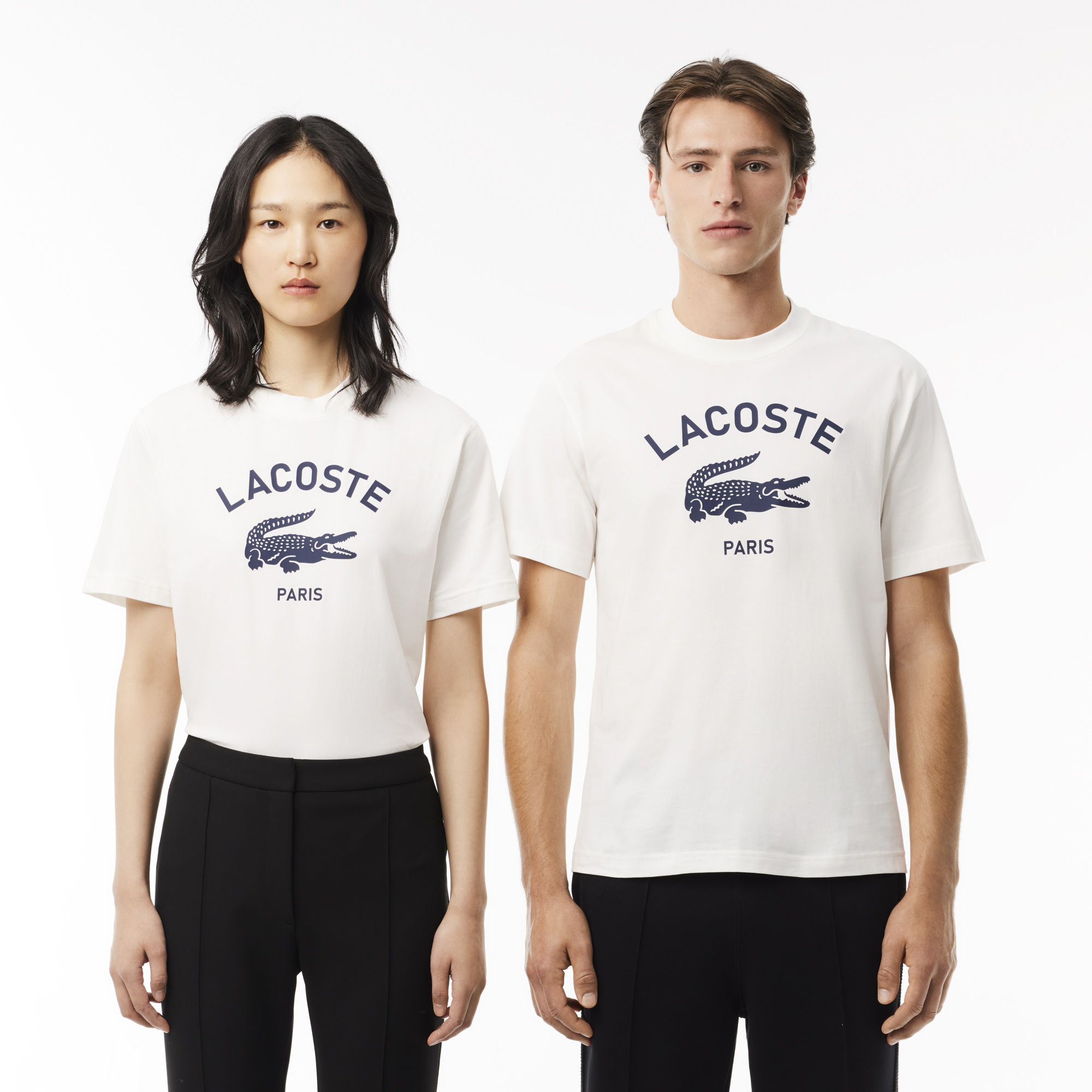 

Хлопковая футболка Lacoste унисекс, Белый