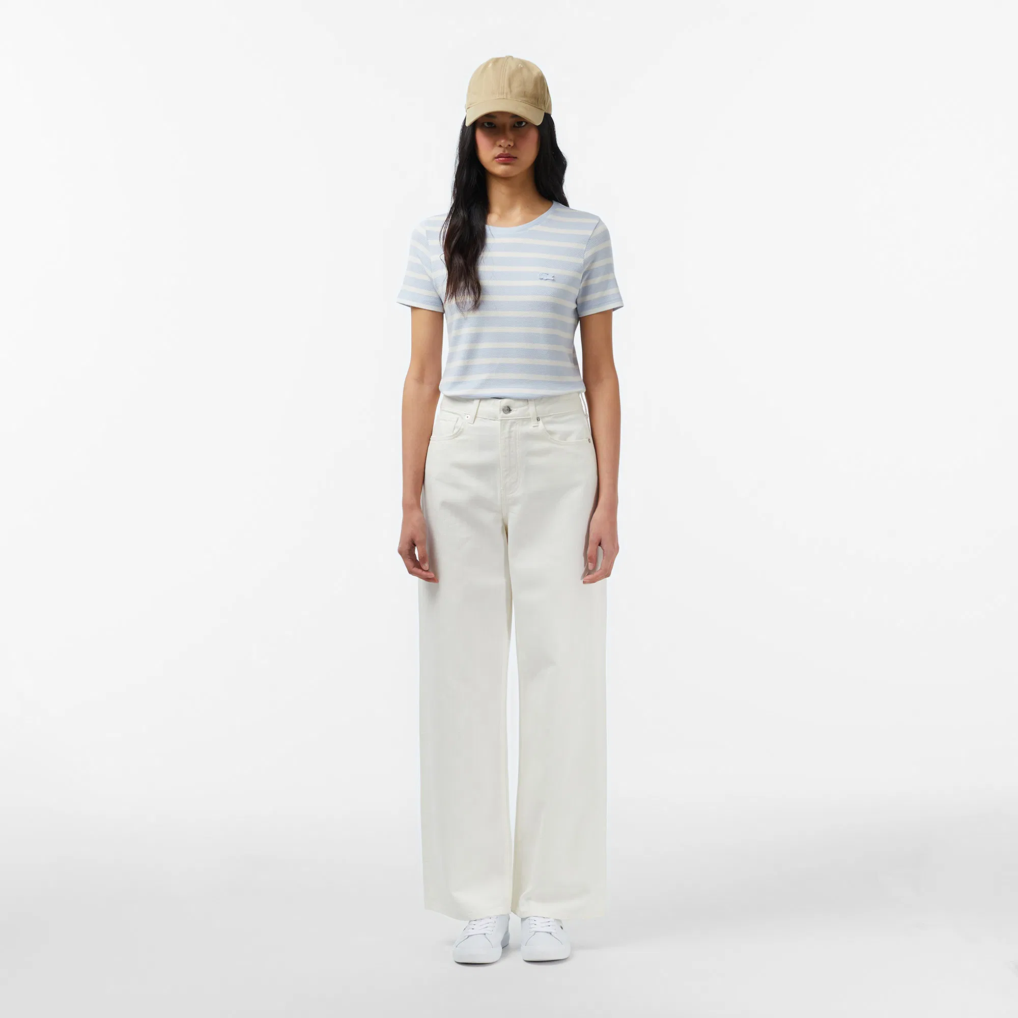 Женские джинсы Lacoste свободного кроя, белый, арт. HF0310