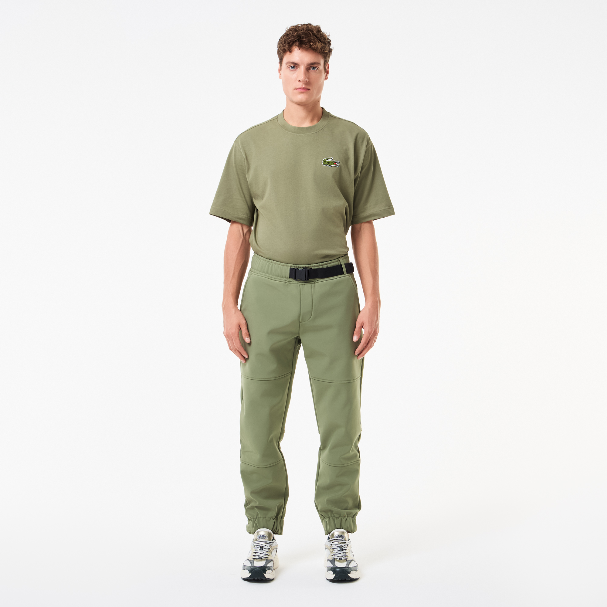 Мужские флисовые водоотталкивающие брюки Lacoste, хаки, арт. HH2521R