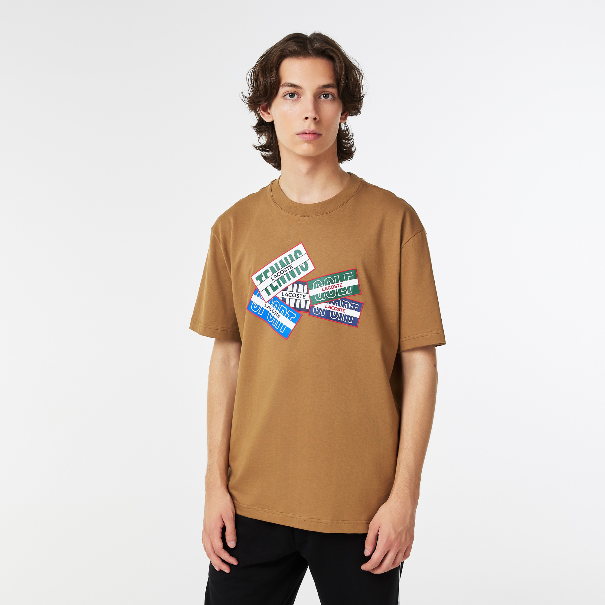 

Мужская футболка Lacoste SPORT, Коричневый