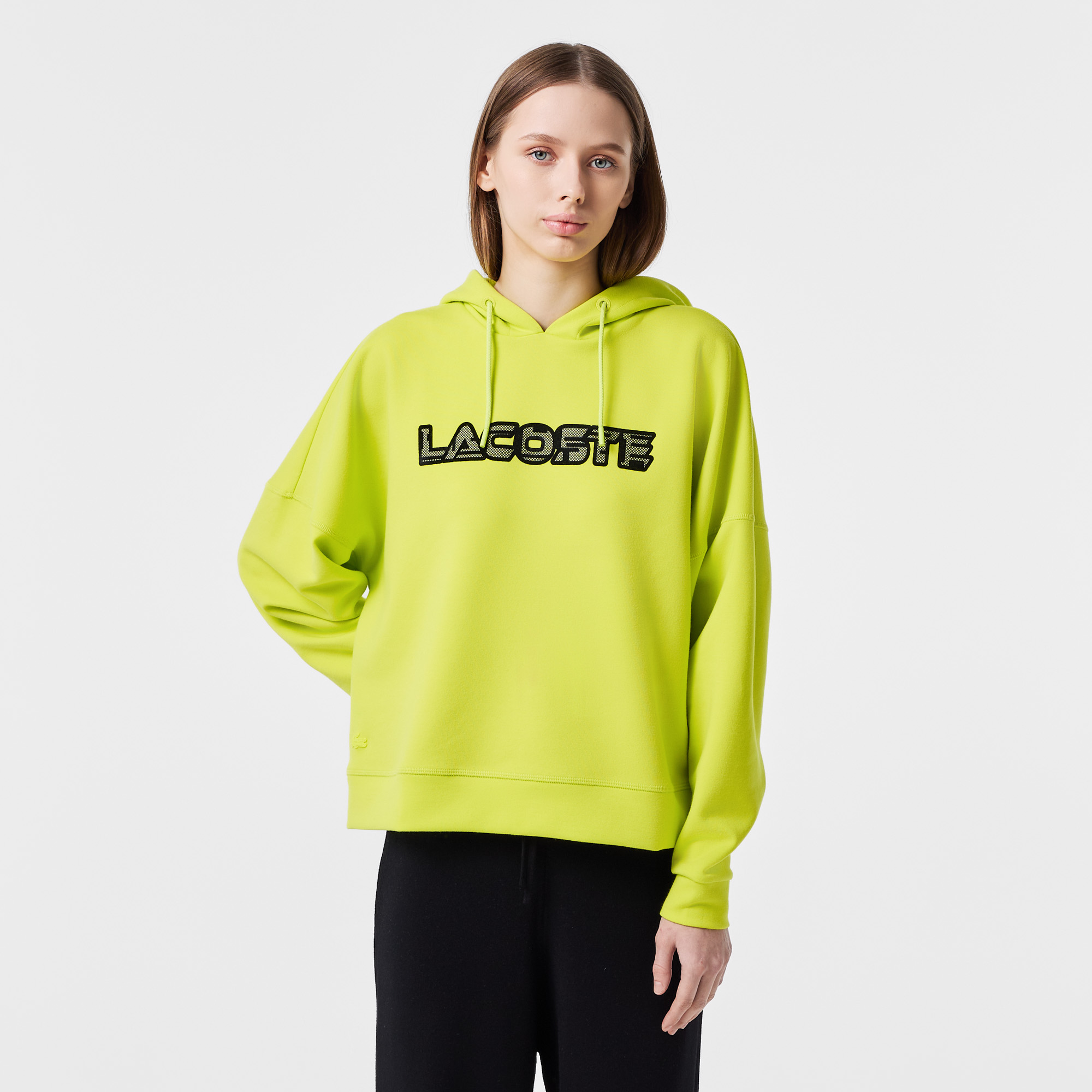 Женская толстовка Lacoste Branded Print Hoodie, желтый, арт. SF2406