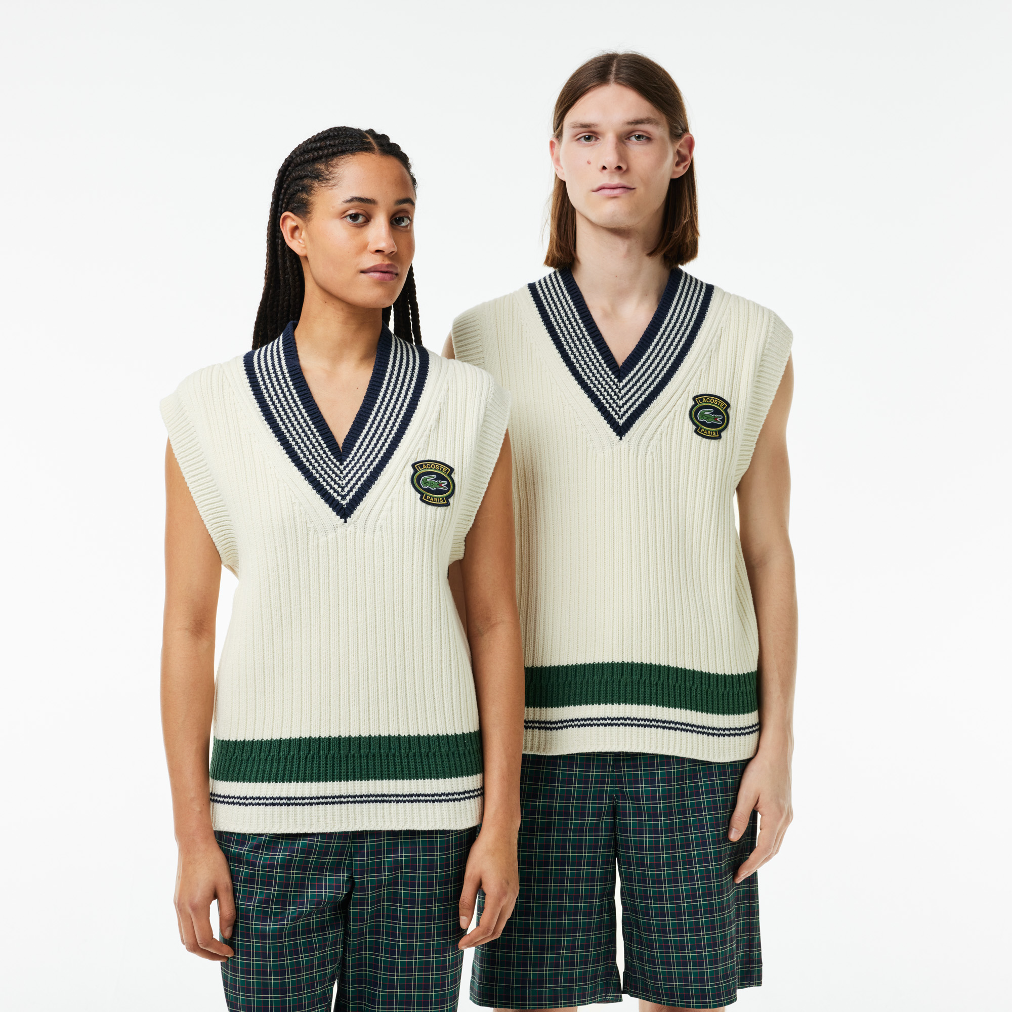 Хлопковая жилетка для тенниса Lacoste Unisex, белый, арт. AH0563