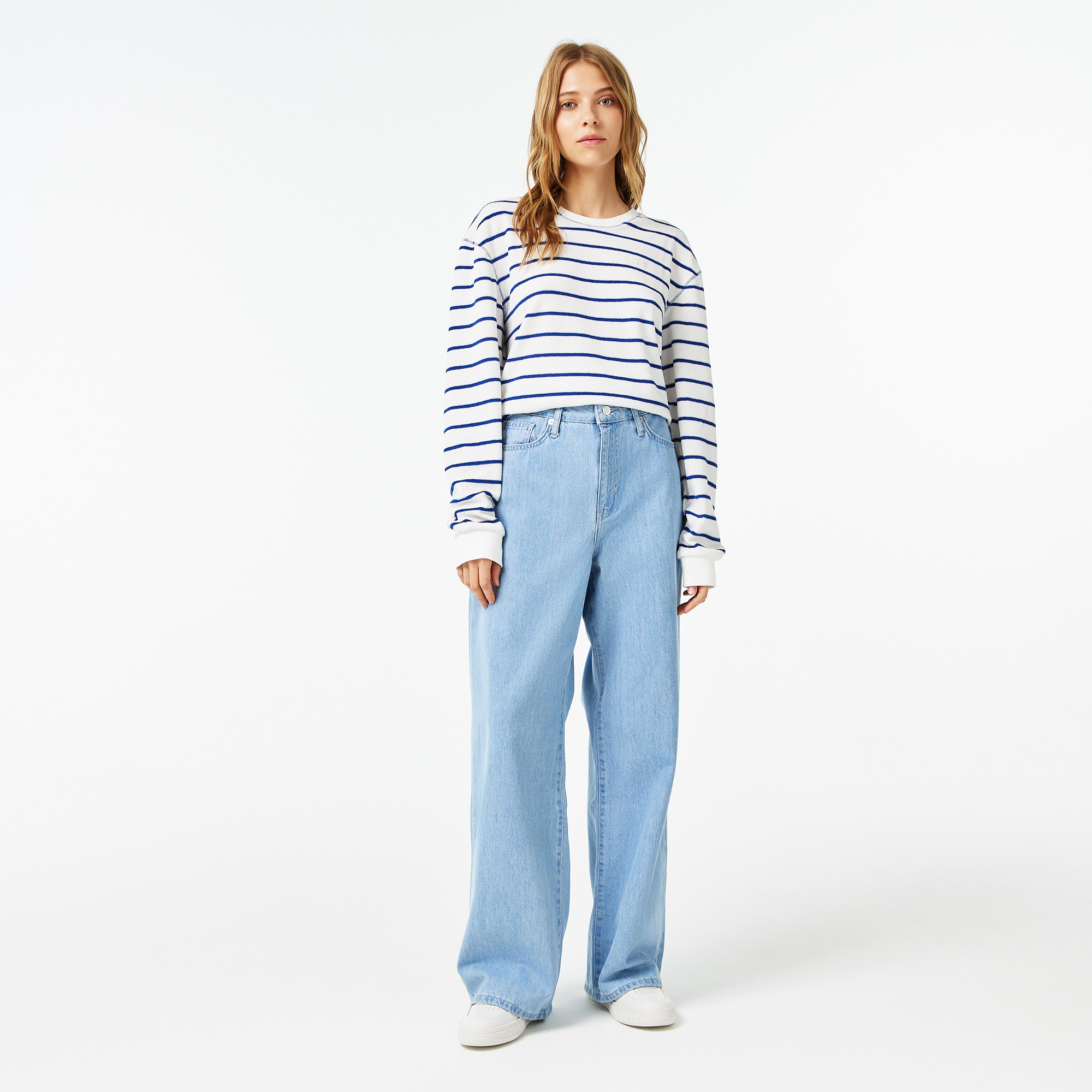 

Женские джинсы Lacoste свободного кроя, Голубой