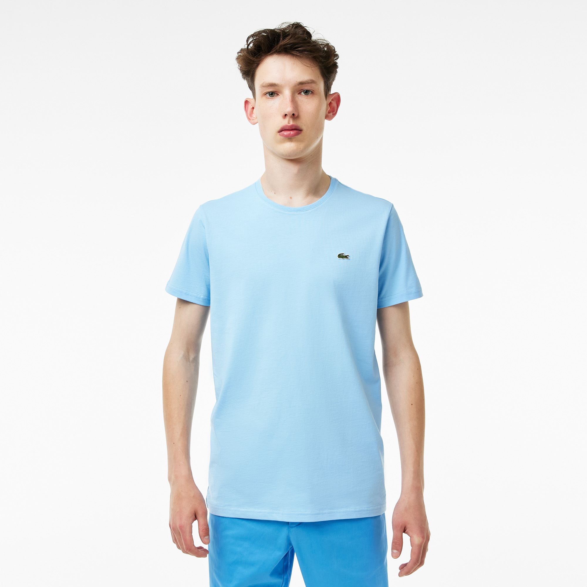 

Мужская футболка Lacoste с круглым вырезом, Голубой