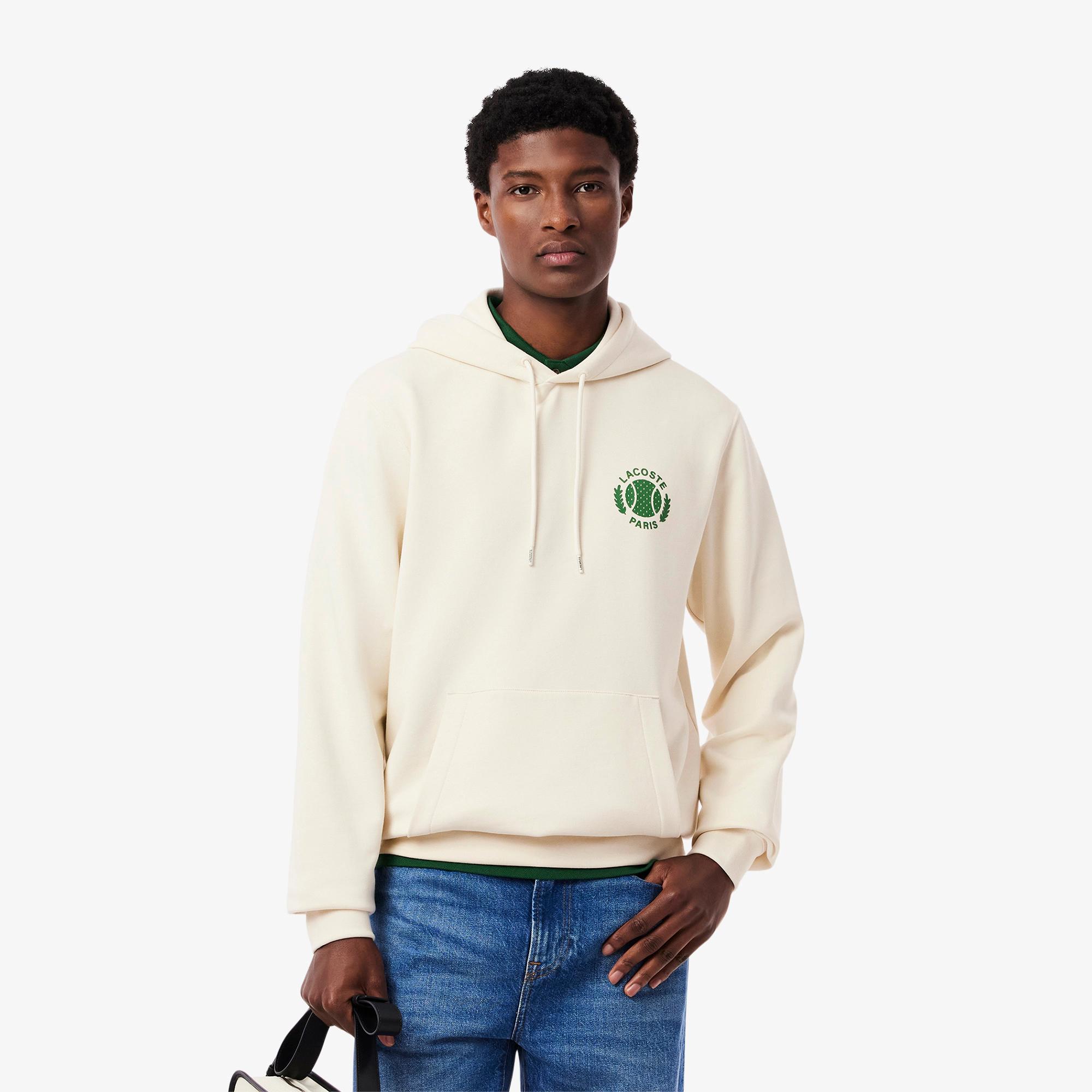 Мужская толстовка Lacoste, белый, арт. SH9764