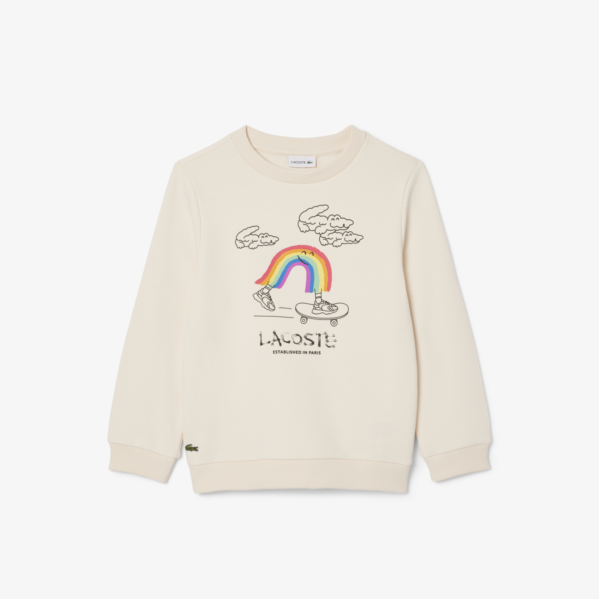 Детский флисовый свитшот Lacoste, бежевый, арт. SJ8452