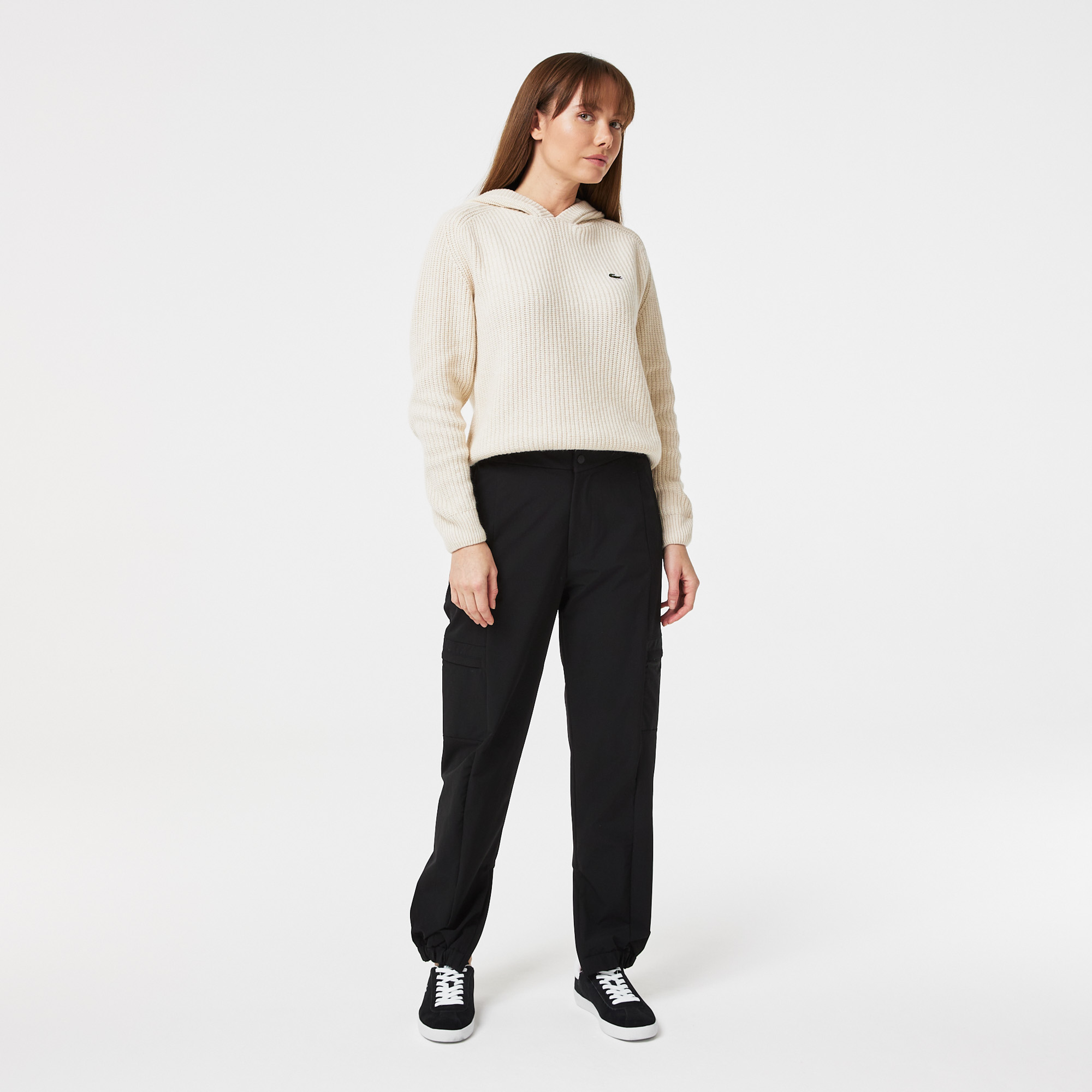 Женские брюки-джоггеры Lacoste, черный, арт. HF2407