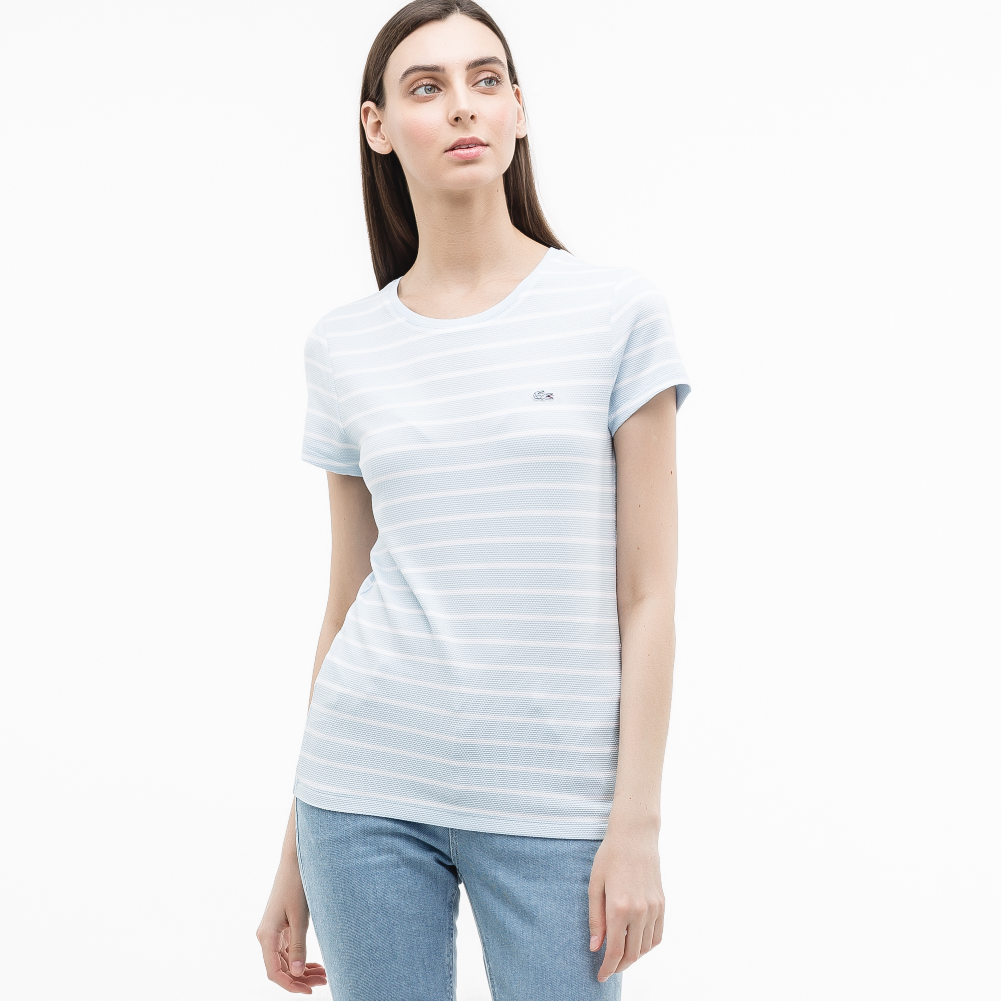 Женская футболка Lacoste Slim Fit, голубой, арт. TF0823