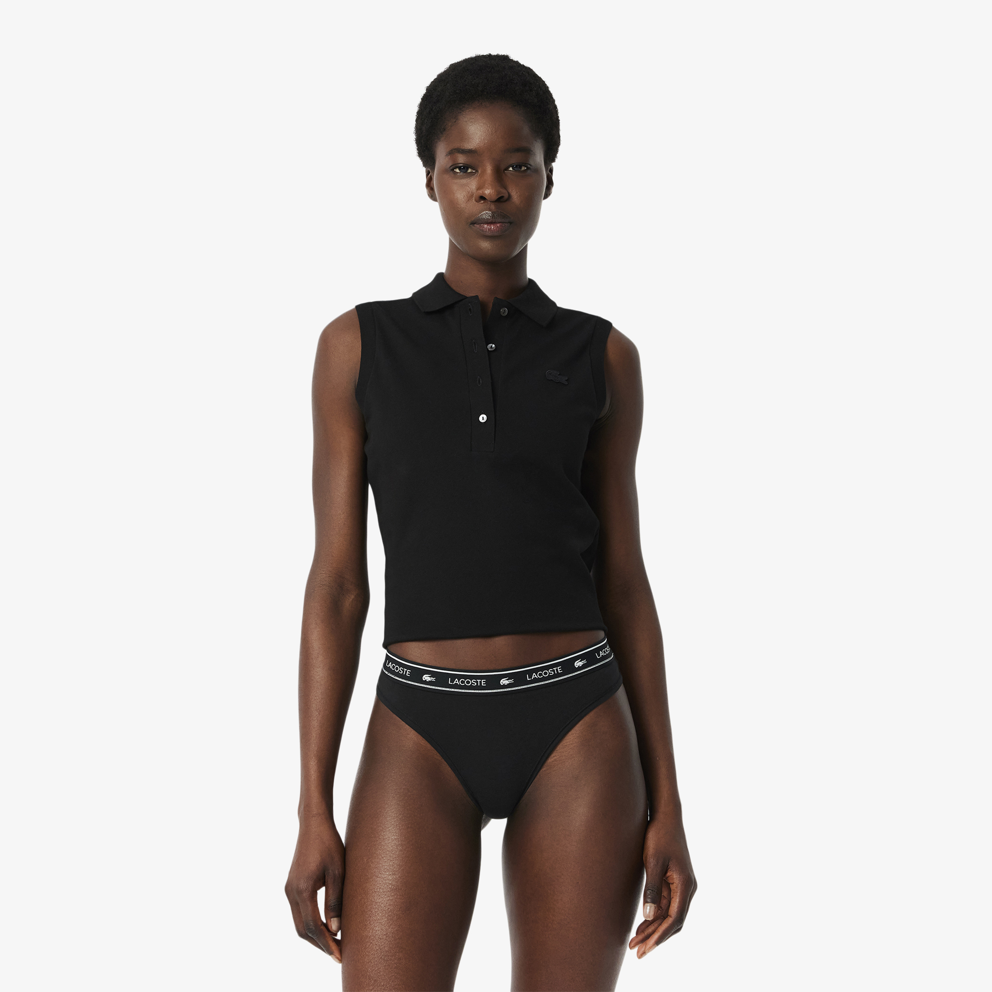 Женские трусики-стринги Lacoste, черный, арт. 8f1342