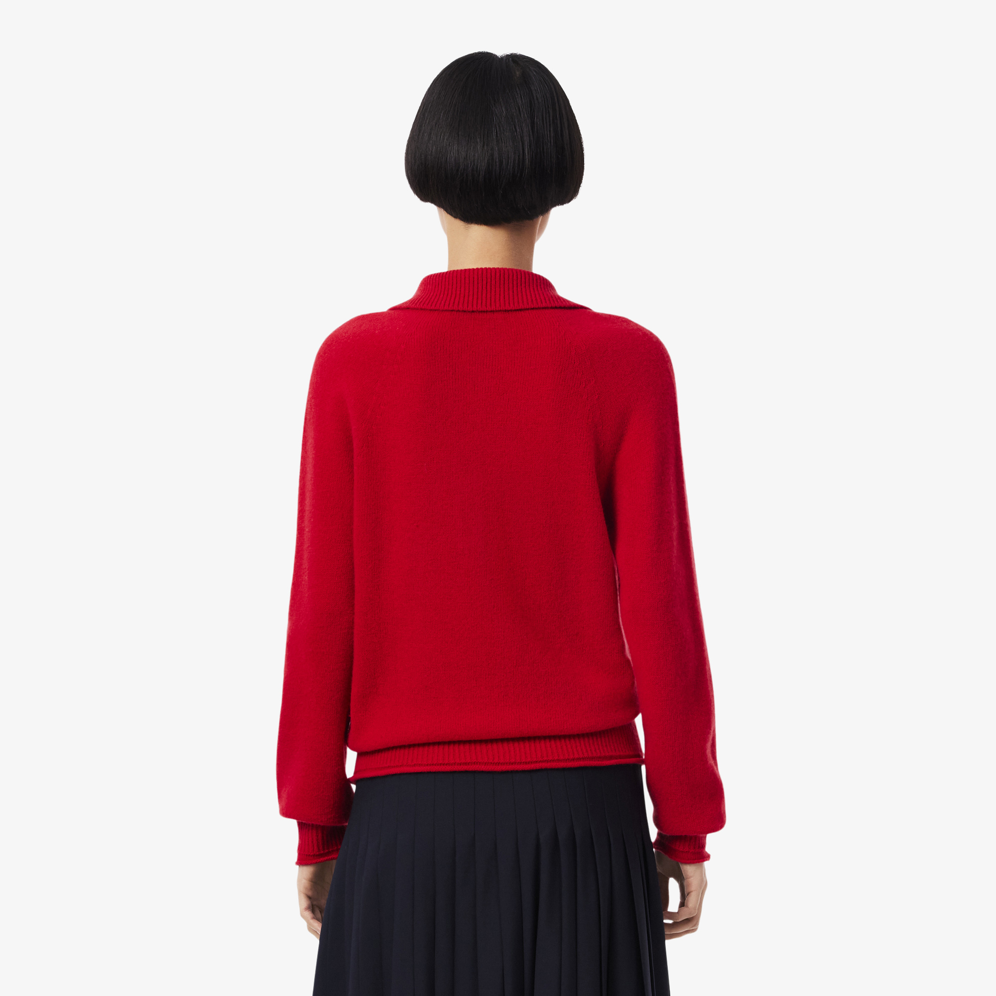 Женский свитер Lacoste AF4010 красный  Фото 2