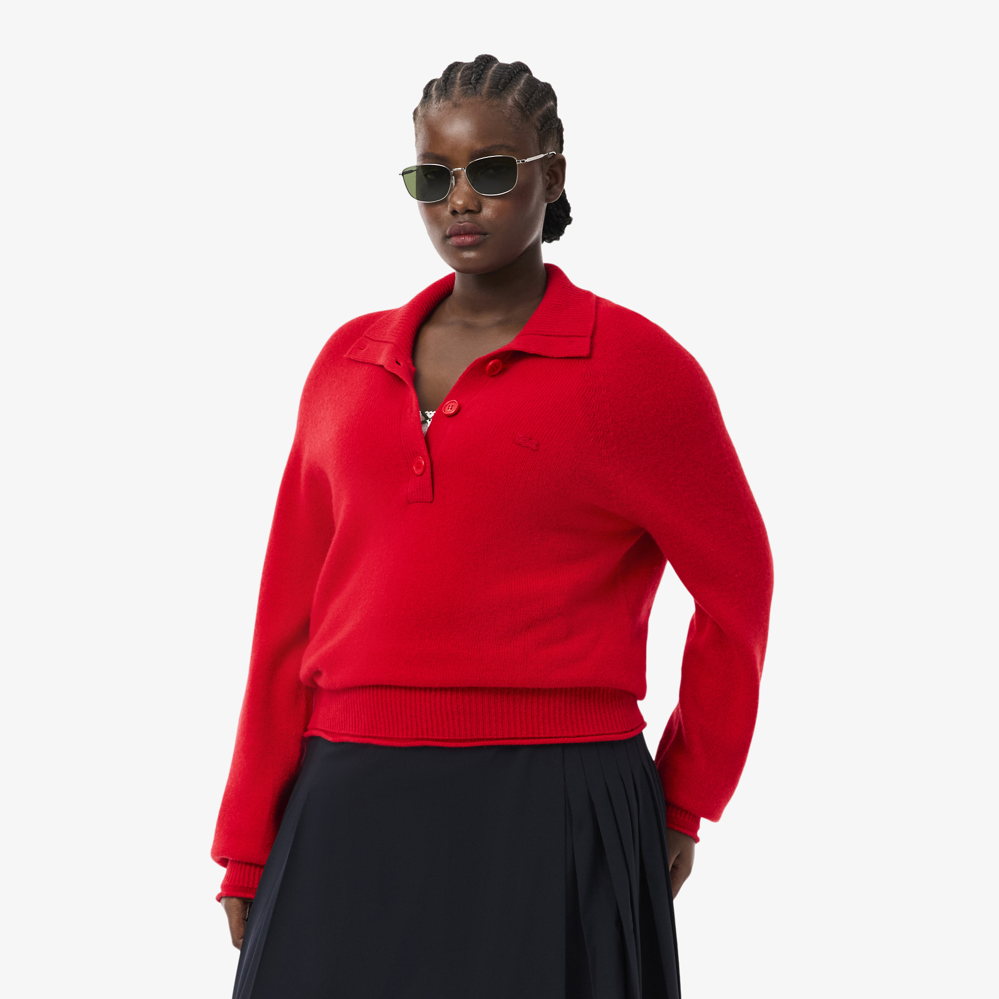 Женский свитер Lacoste AF4010 красный  Фото 4