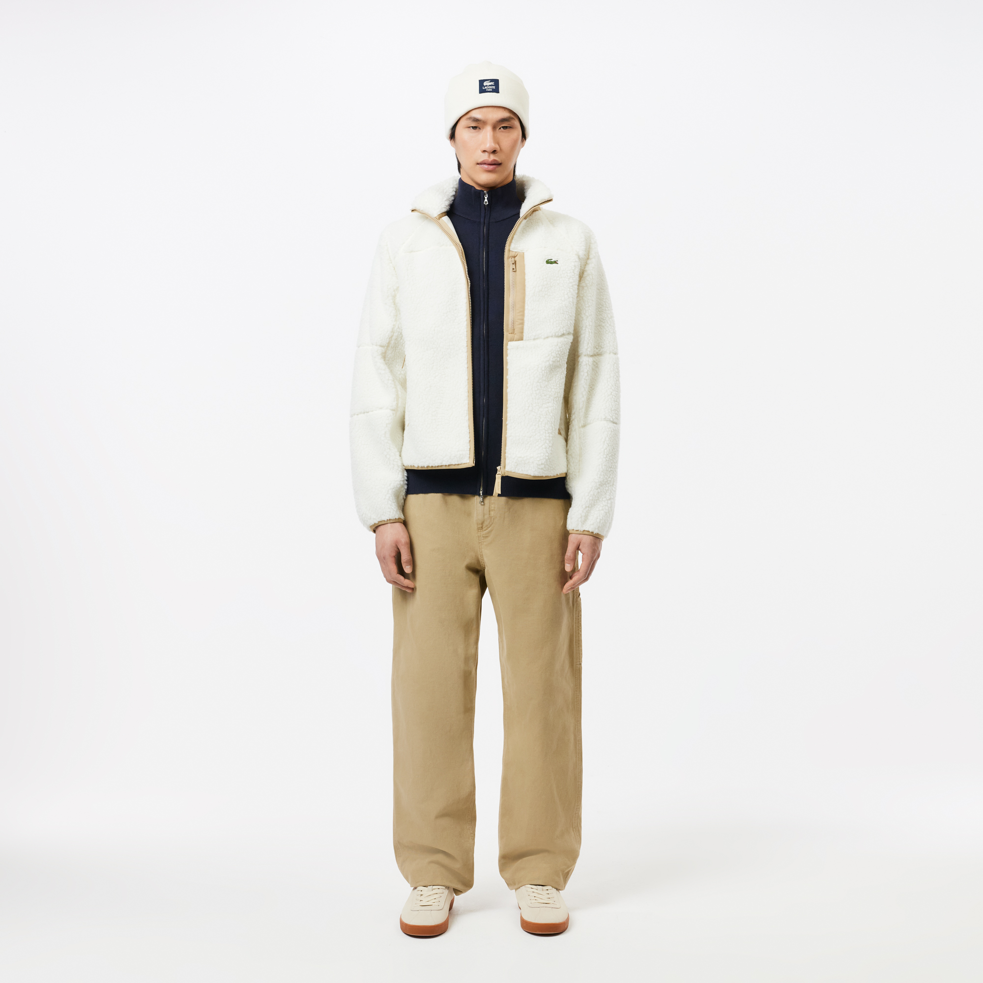 Мужской шерстяной свитер Lacoste на молнии