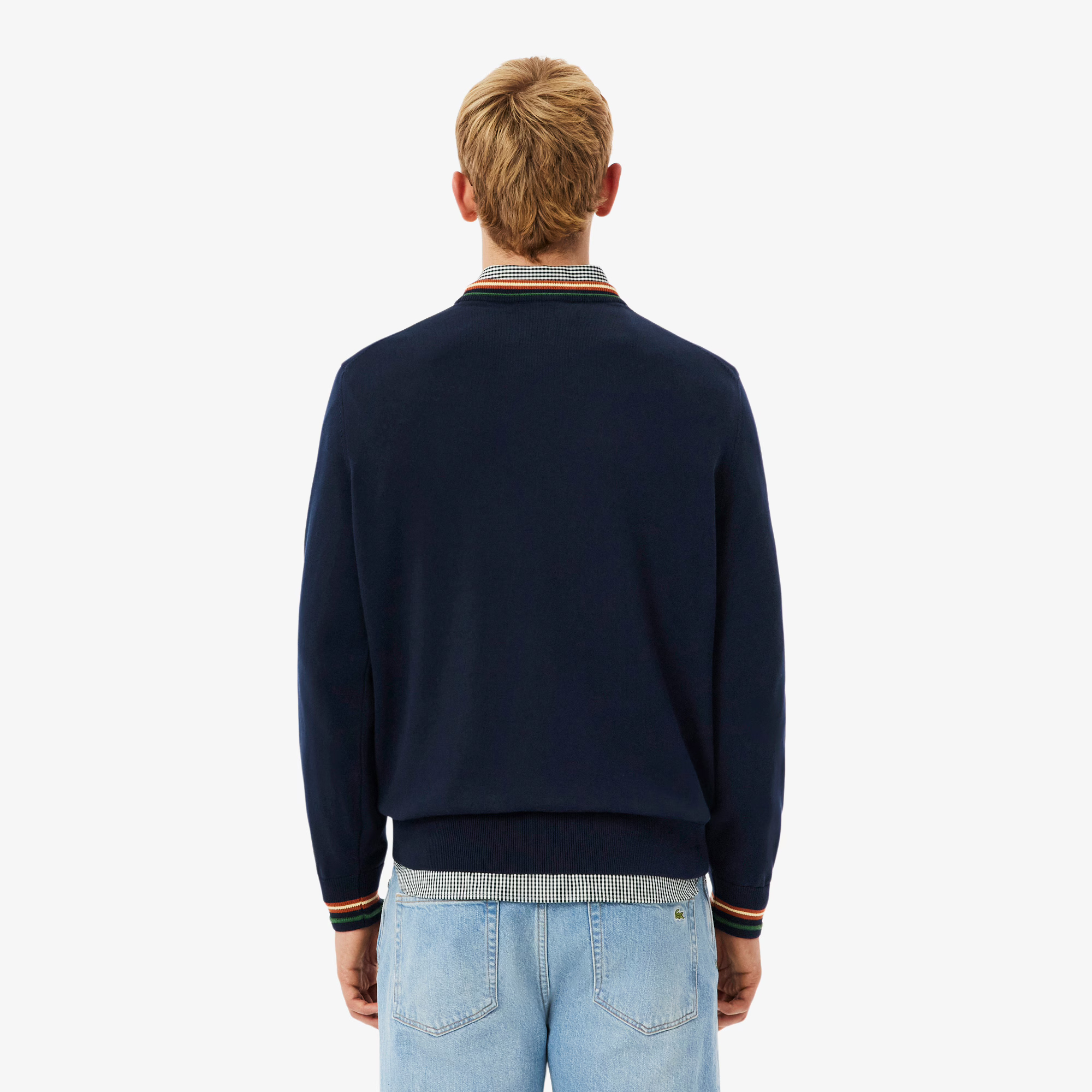 Мужской свитер Lacoste из органического хлопка AH5158 чёрный  Фото 2