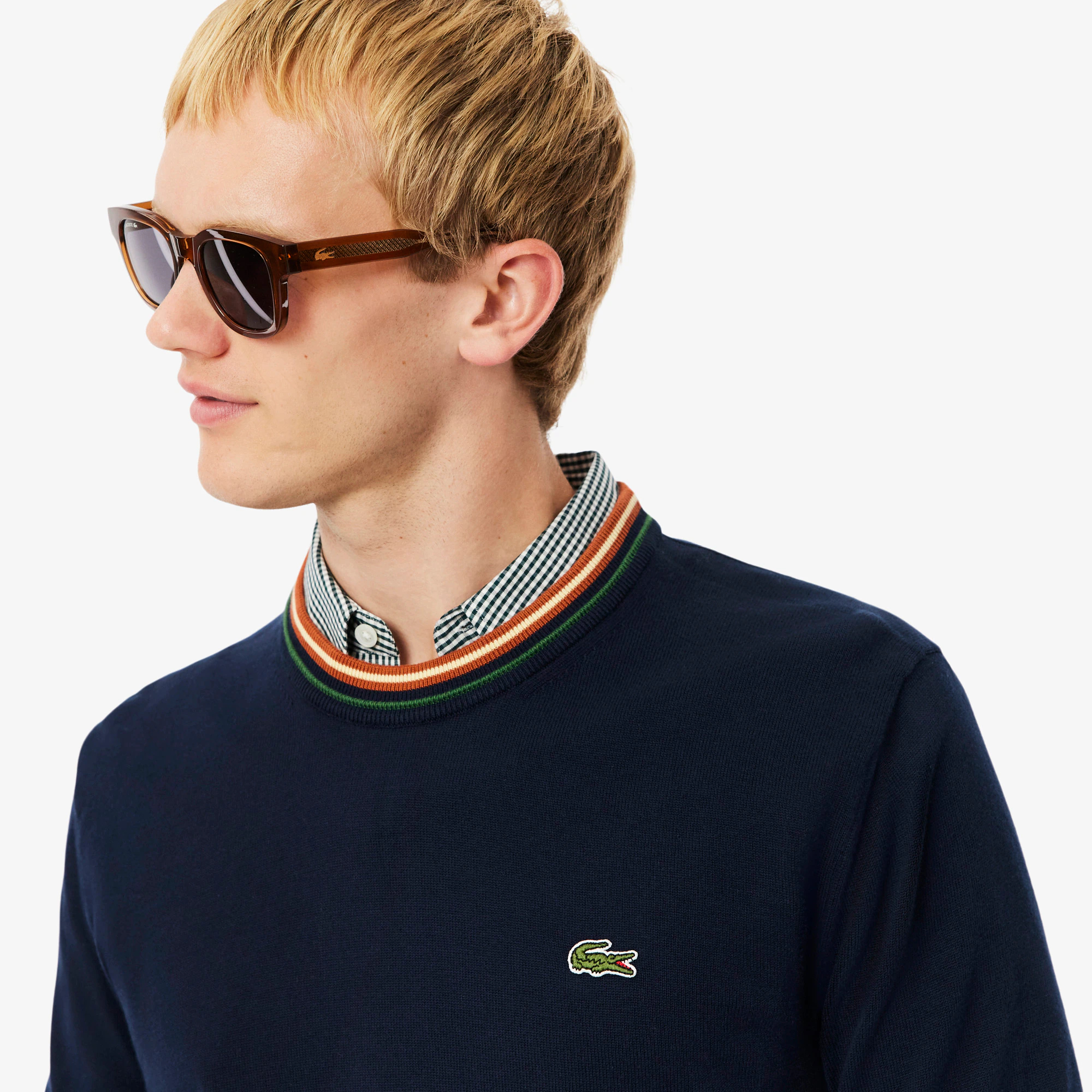 Мужской свитер Lacoste из органического хлопка AH5158 чёрный  Фото 3
