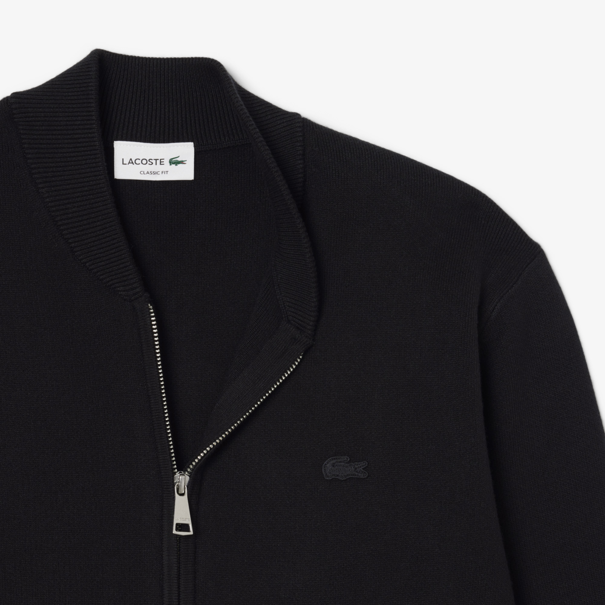 Мужской кардиган Lacoste на молнии Classic Fit AH5177 чёрный  Фото 5