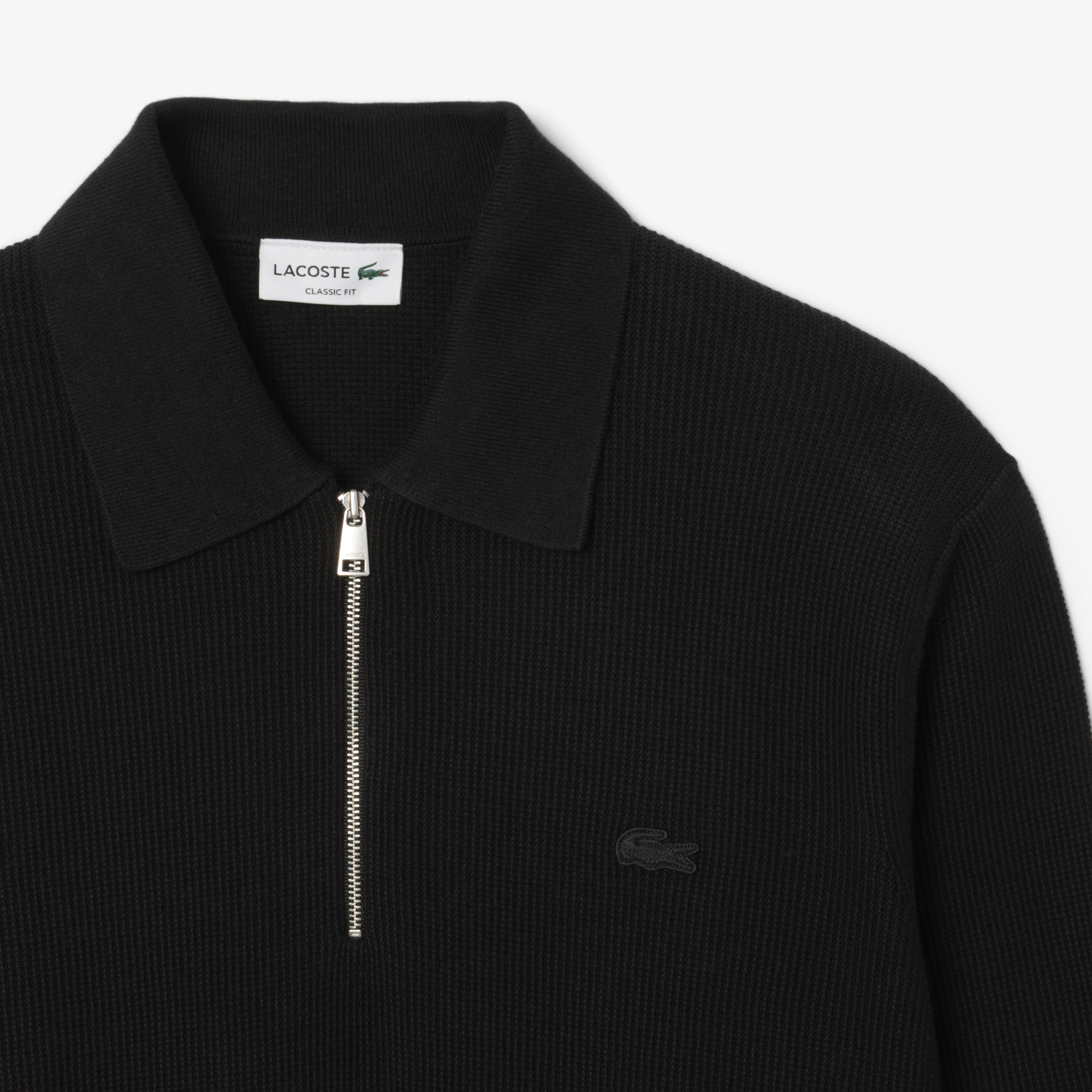 Мужской кардиган Lacoste из смеси хлопка и шерсти AH5187 чёрный  Фото 5