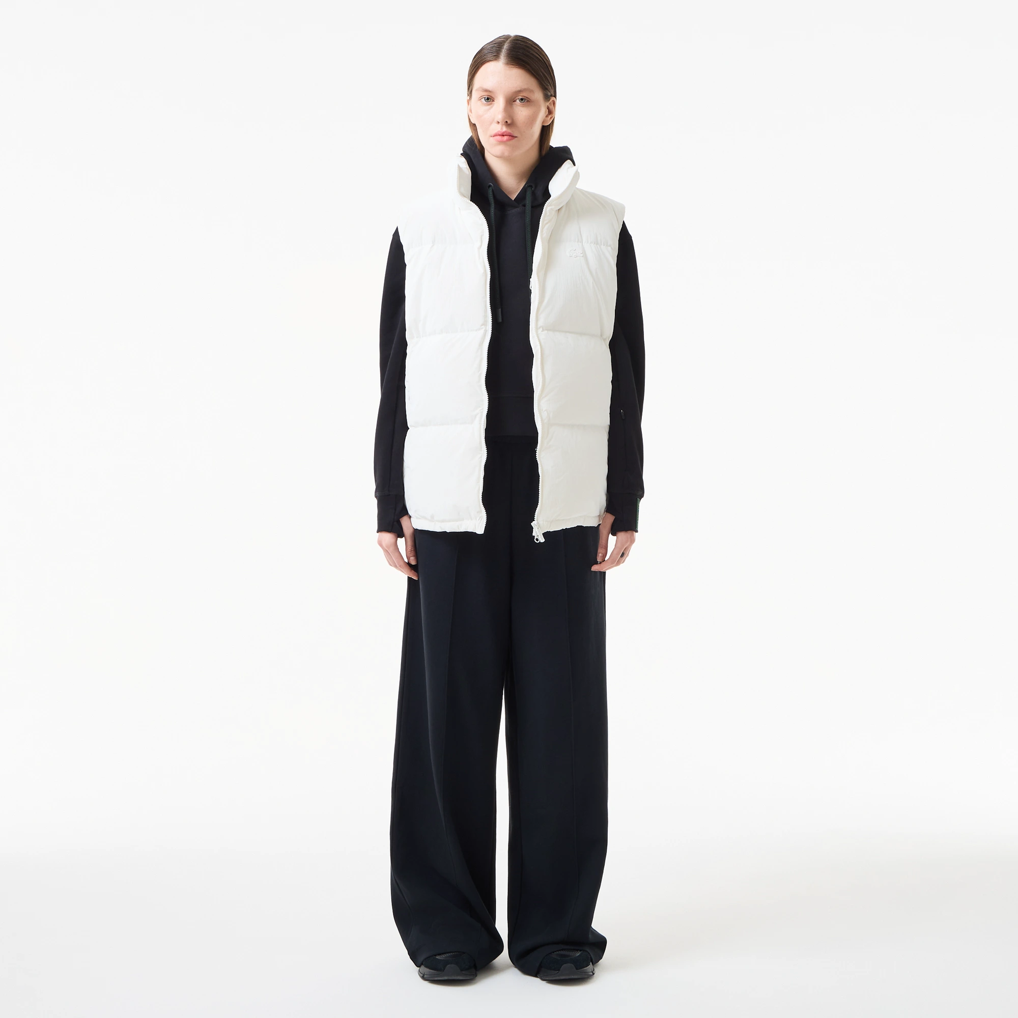 Женский утеплённый жилет Lacoste с капюшоном