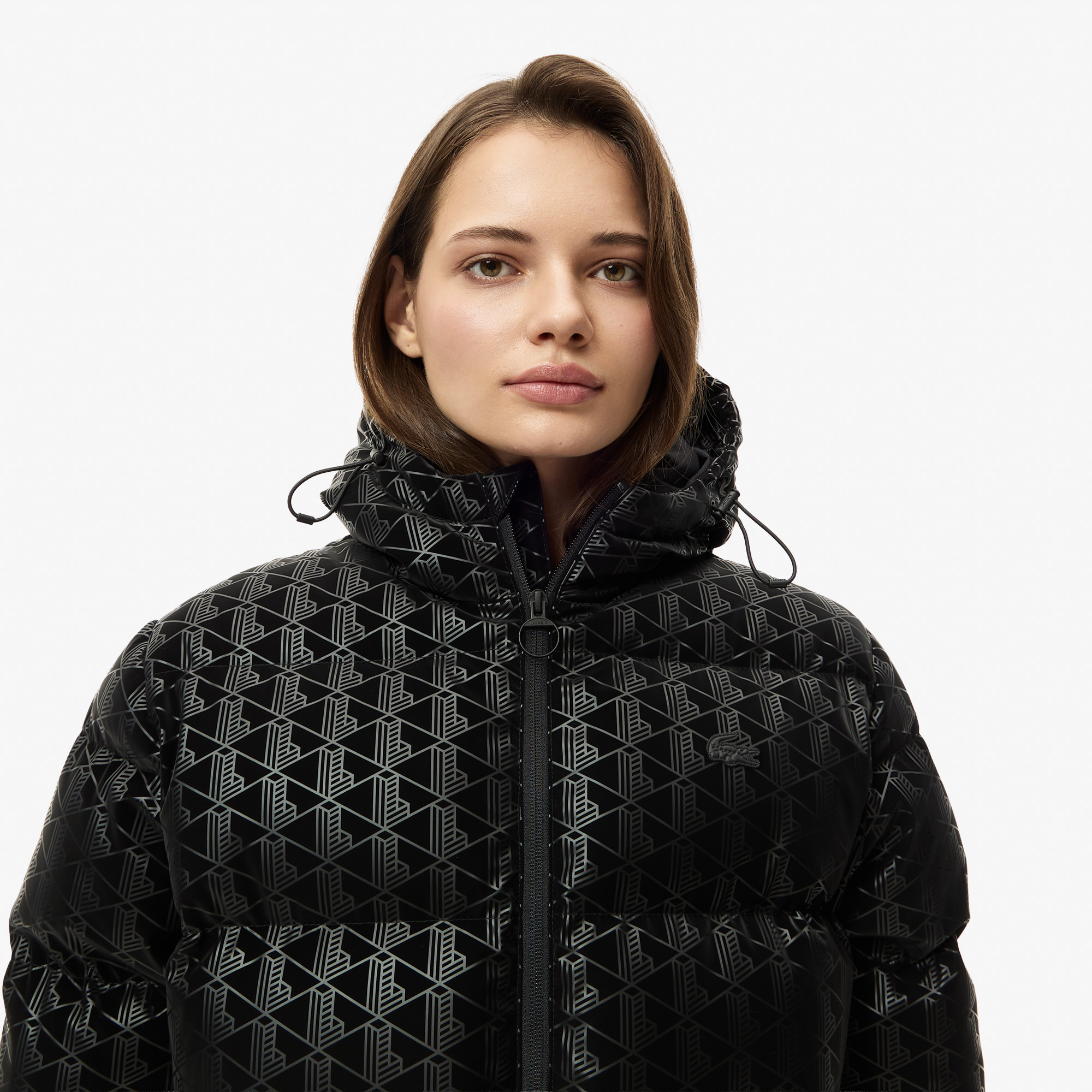 Женский короткий пуховик Lacoste BF2604R чёрный  Фото 3