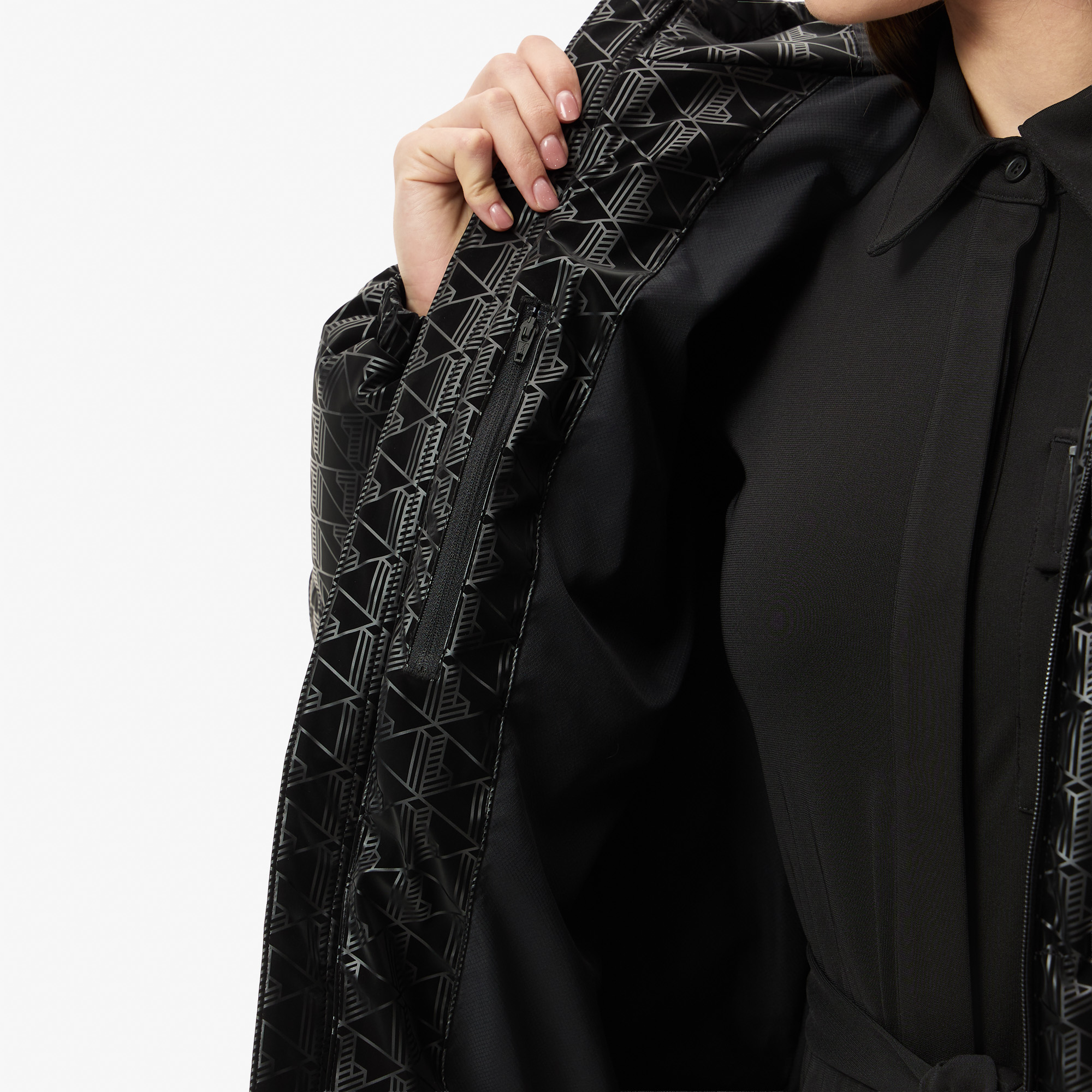 Женский короткий пуховик Lacoste BF2604R чёрный  Фото 5