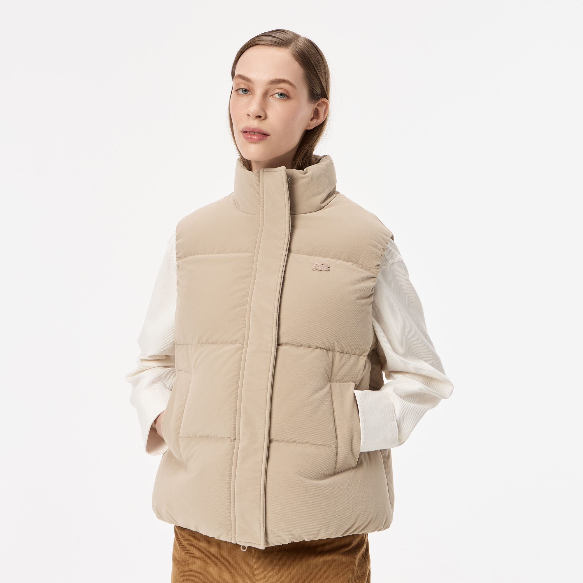 Женский жилет Lacoste, бежевый, арт. bf2628