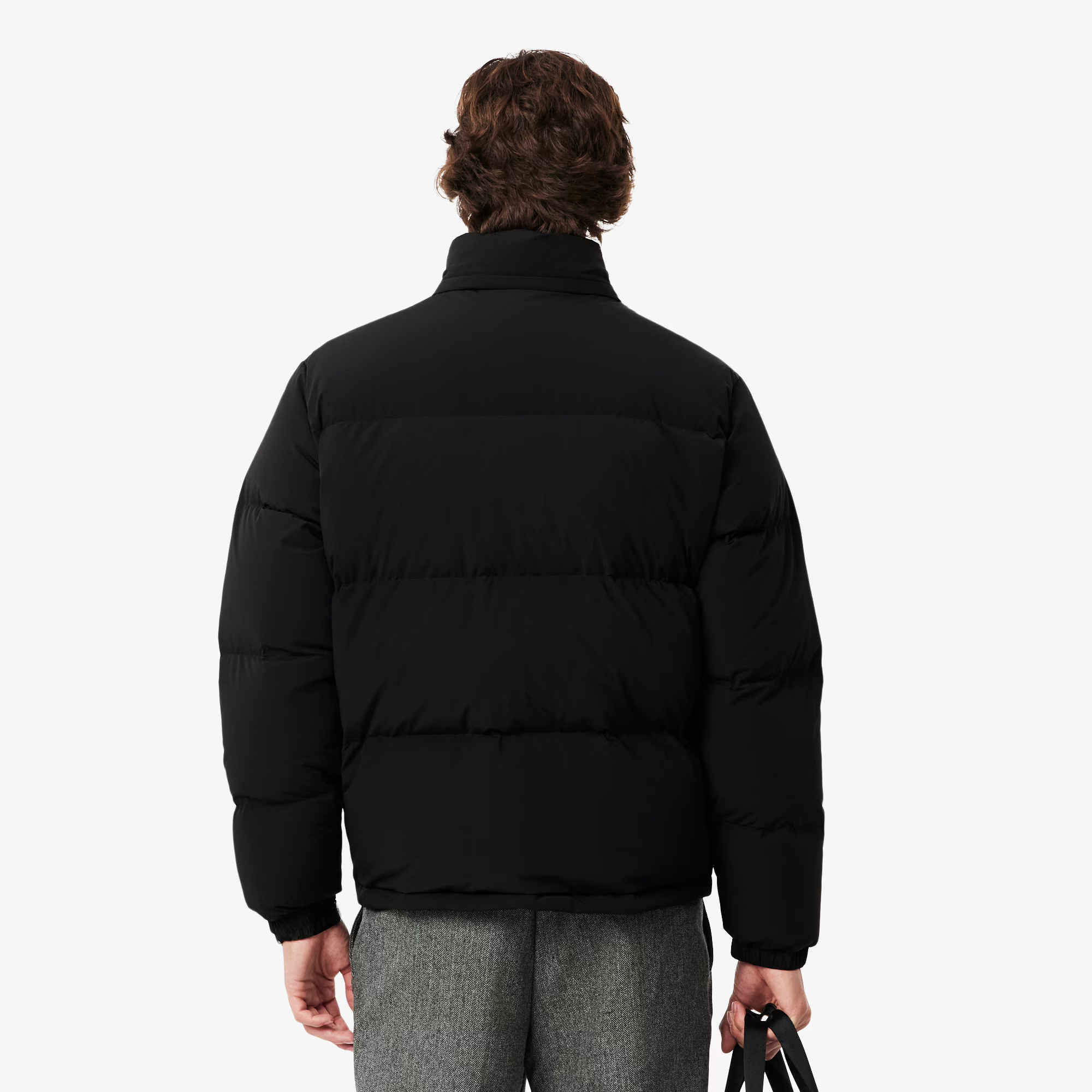 Водоотталкивающая пуховая куртка Lacoste с капюшоном BH5154 чёрный  Фото 2