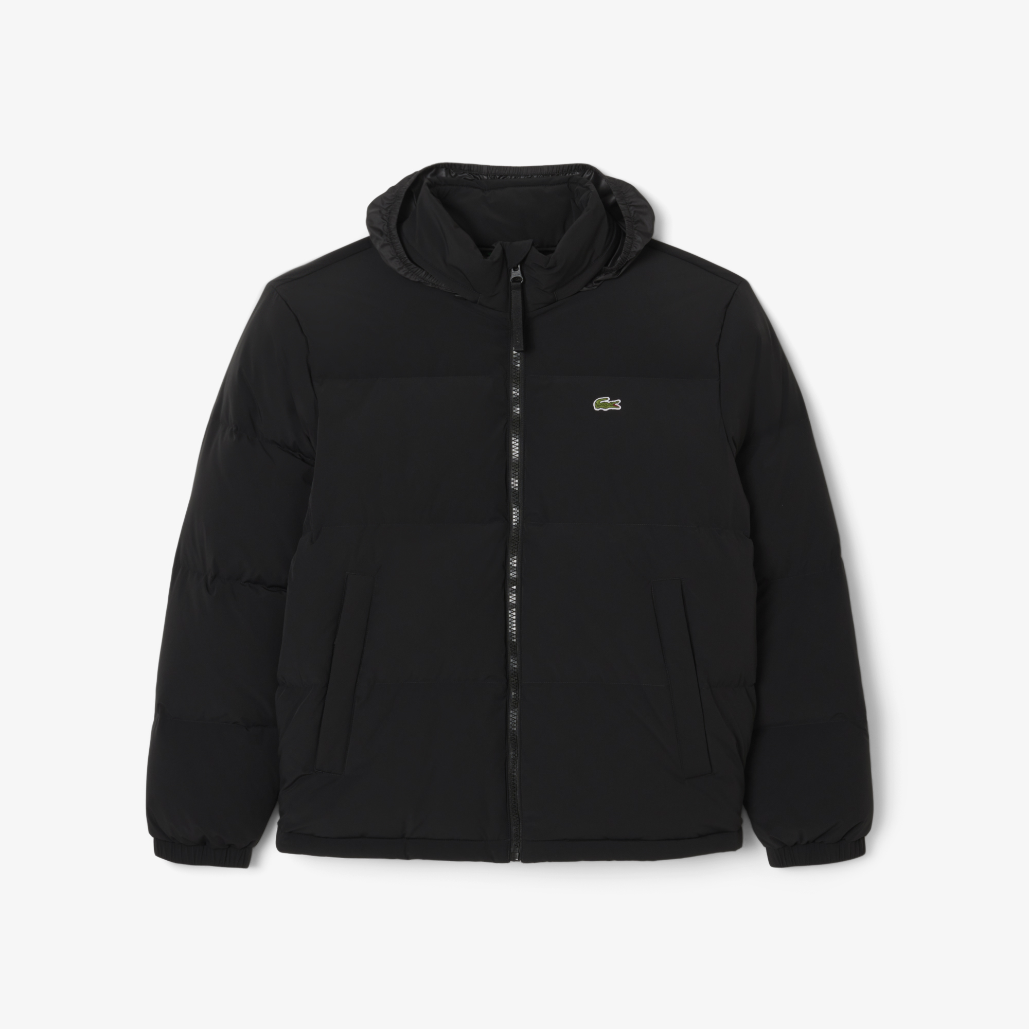 Водоотталкивающая пуховая куртка Lacoste с капюшоном BH5154 чёрный  Фото 4