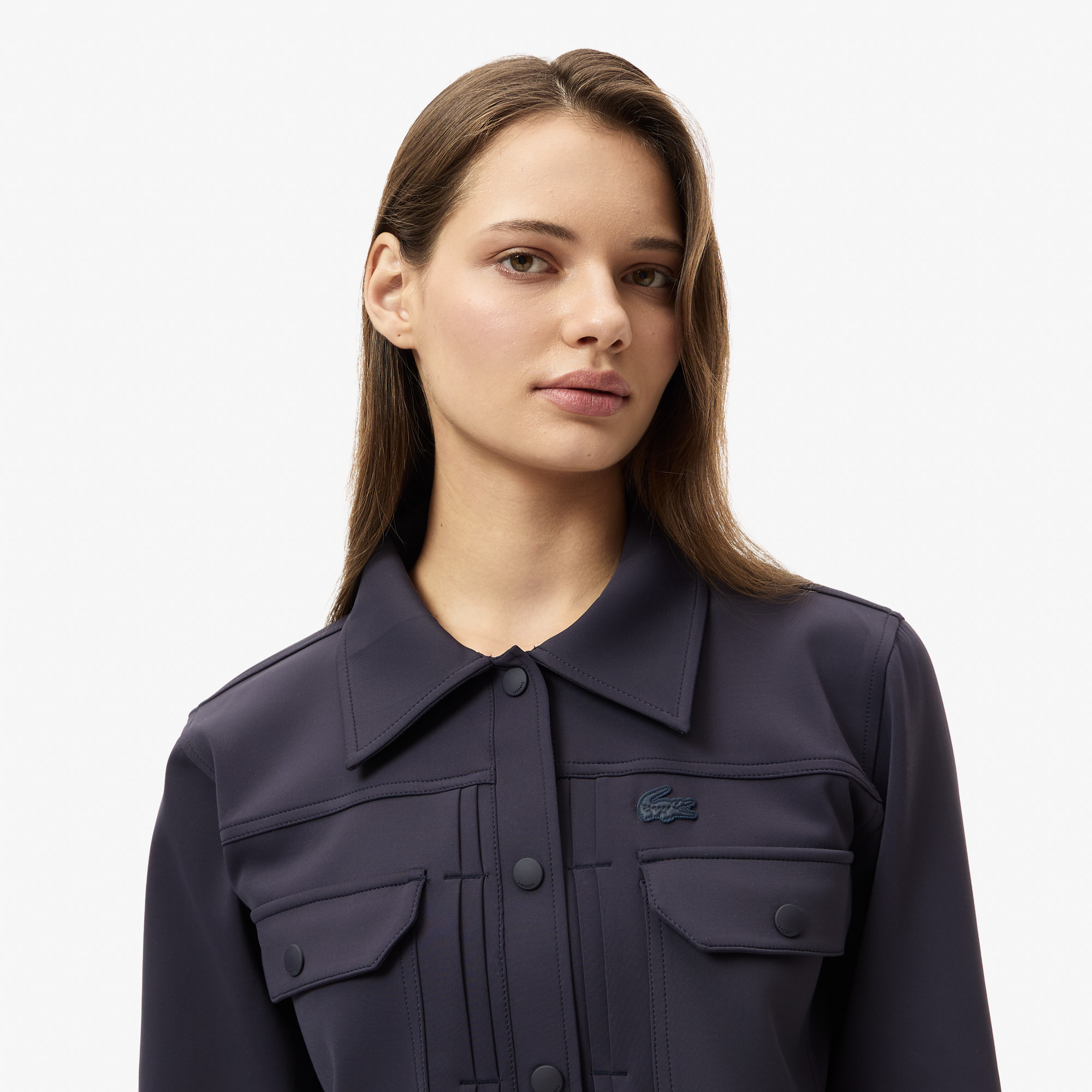 Женская рубашка Lacoste CF2606 синий  Фото 3