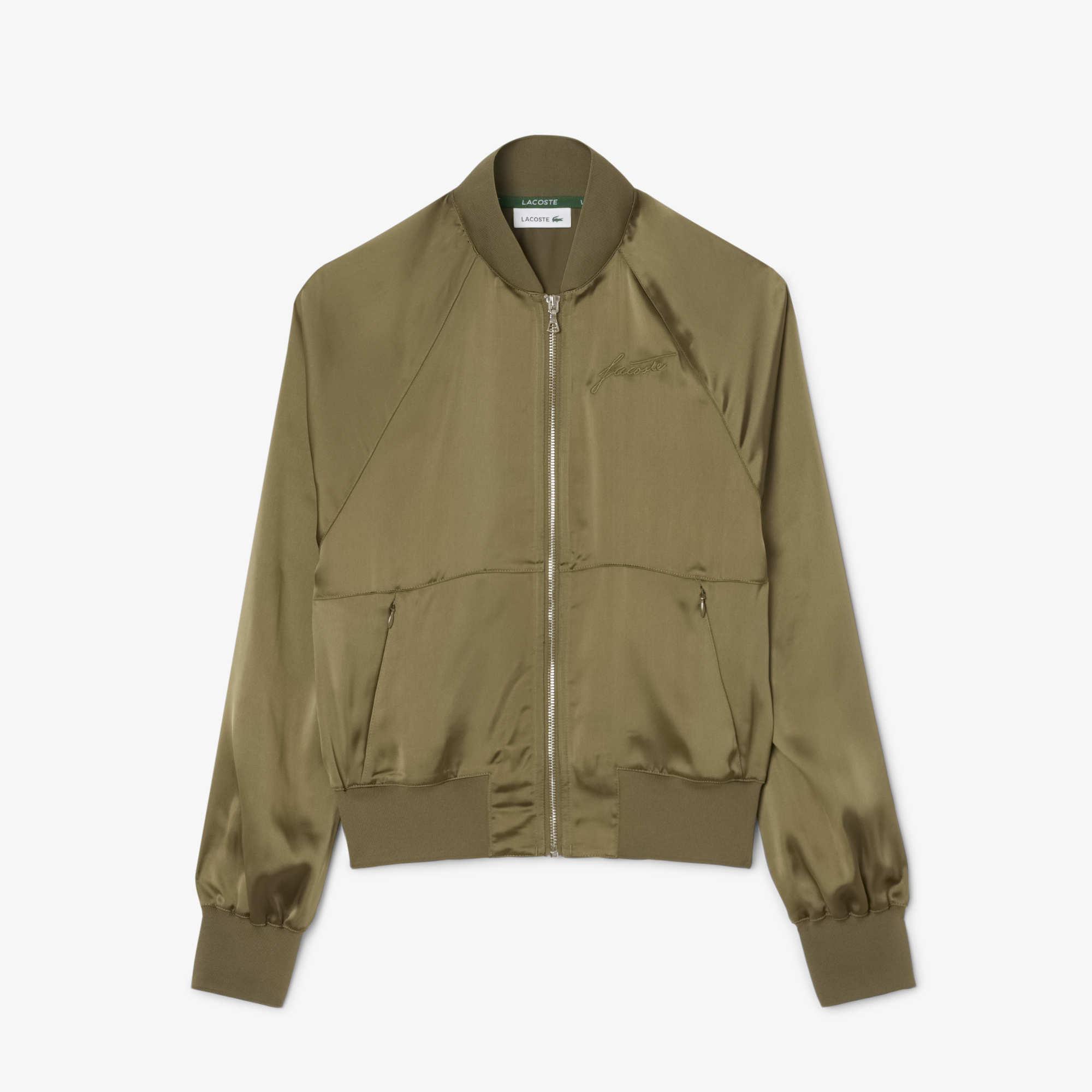 Женская рубашка Lacoste  OVERSIZE FIT CF5318 хаки  Фото 4