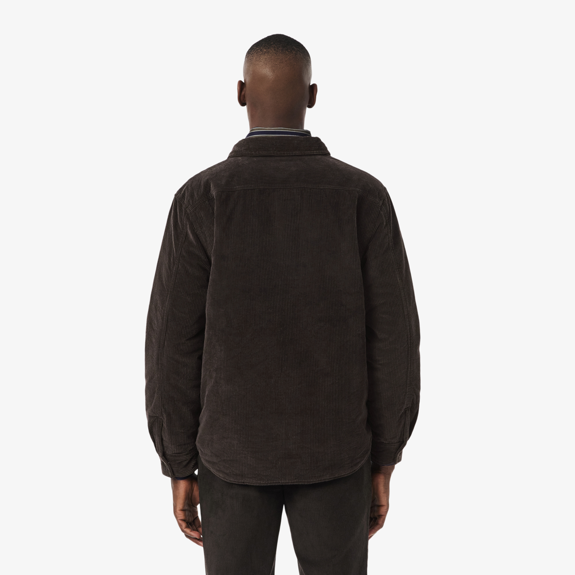 Мужская вельветовая верхняя рубашка Lacoste CH3512 коричневый  Фото 2