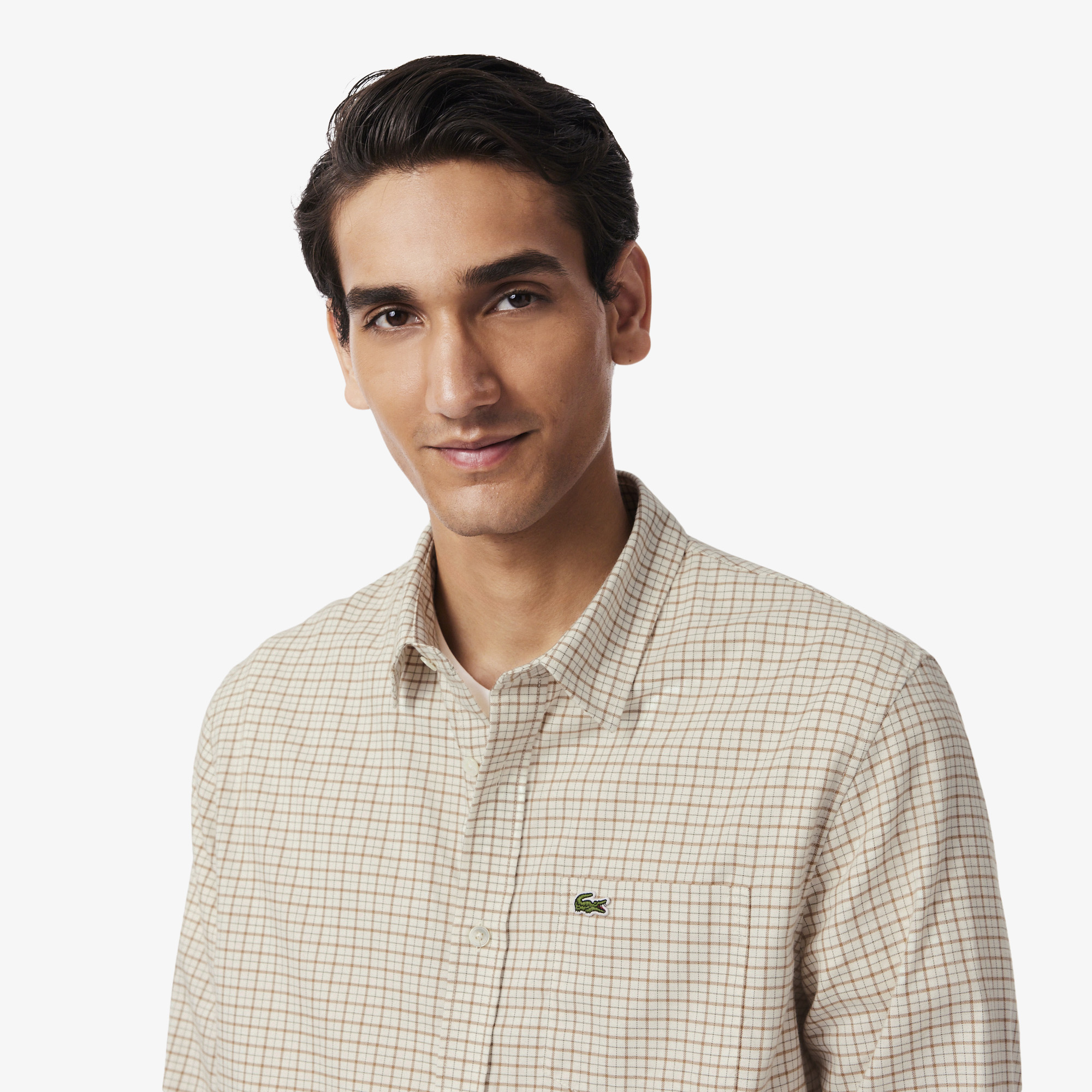 Мужская рубашка Lacoste  Regular Fit CH5093 белый  Фото 3