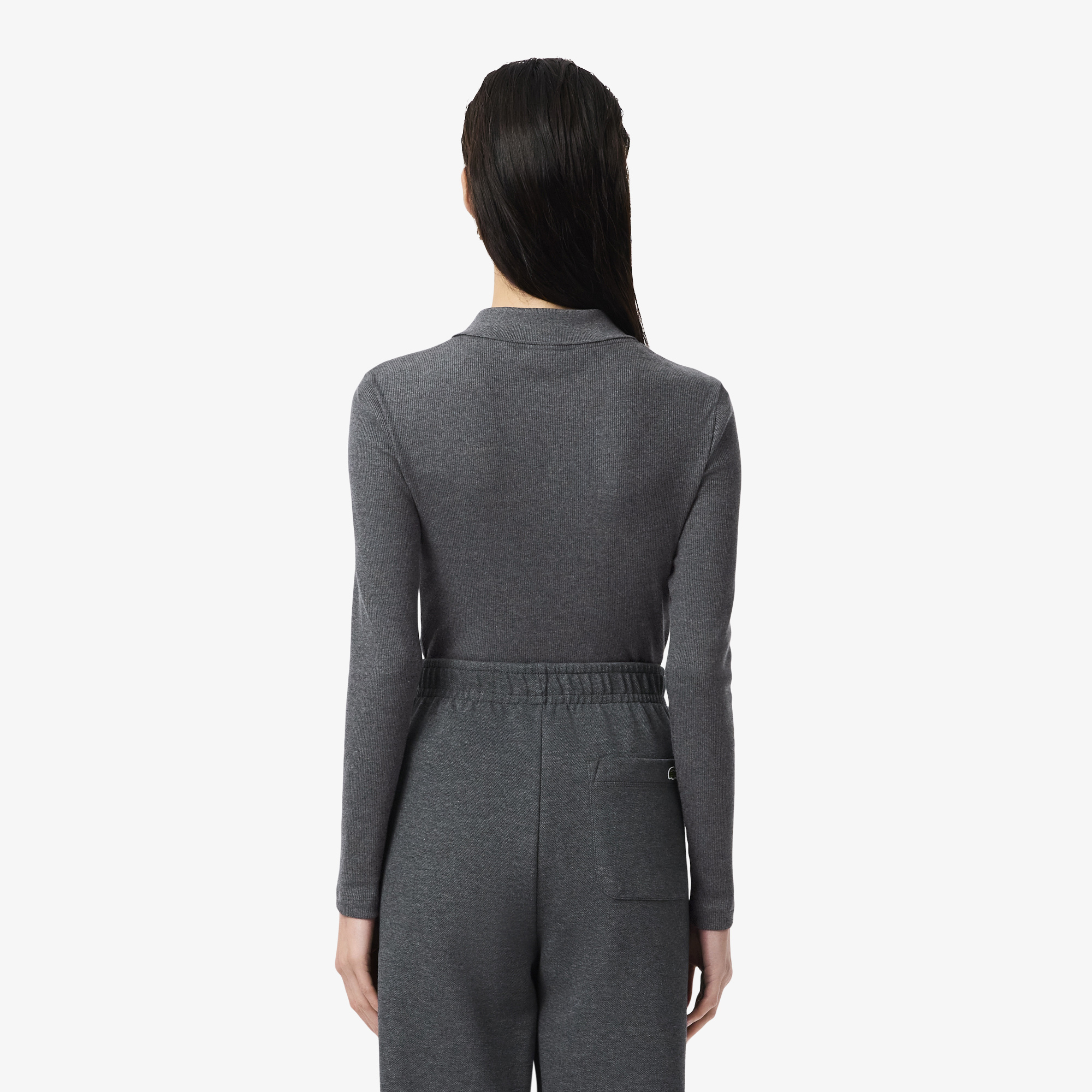 Женское поло Lacoste Slim Fit L.12.D DF5281 серый  Фото 2